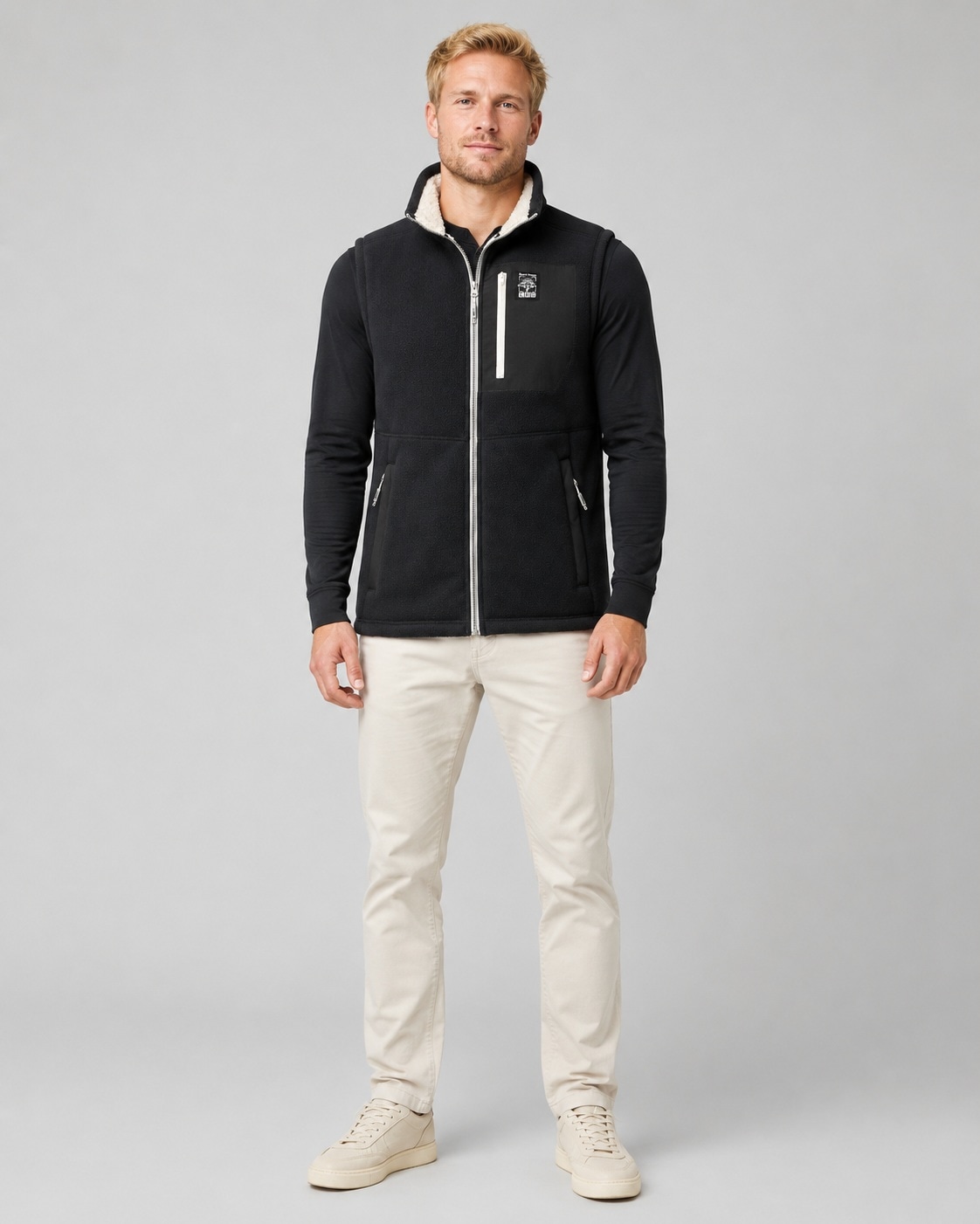 LPO Sweatweste »Sweatweste Raven Knit« mit Langhaarfleece