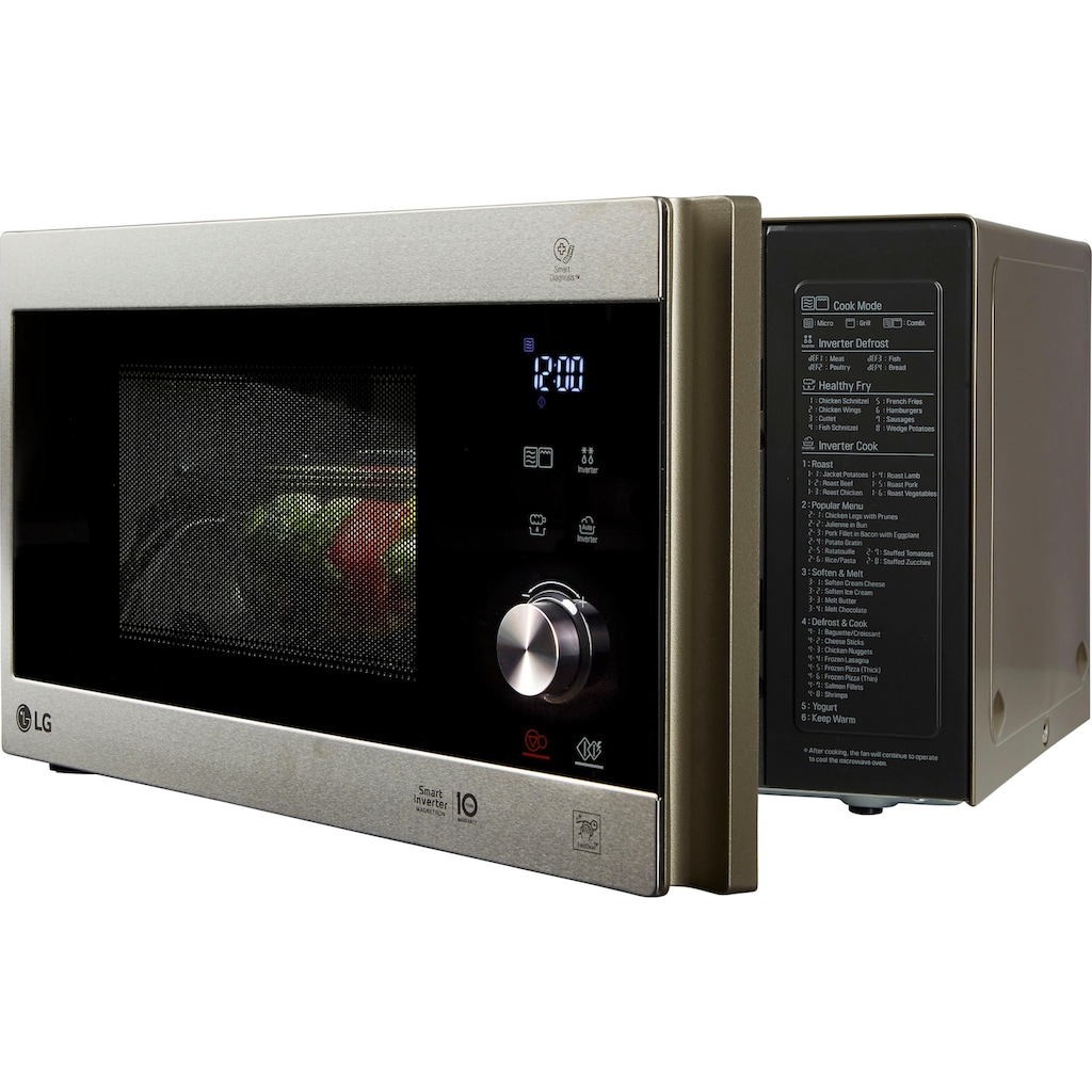 LG Mikrowelle »MH 6565 CPS«, Grill, 1000 W, Smart Inverter Technologie, echte Glasfront