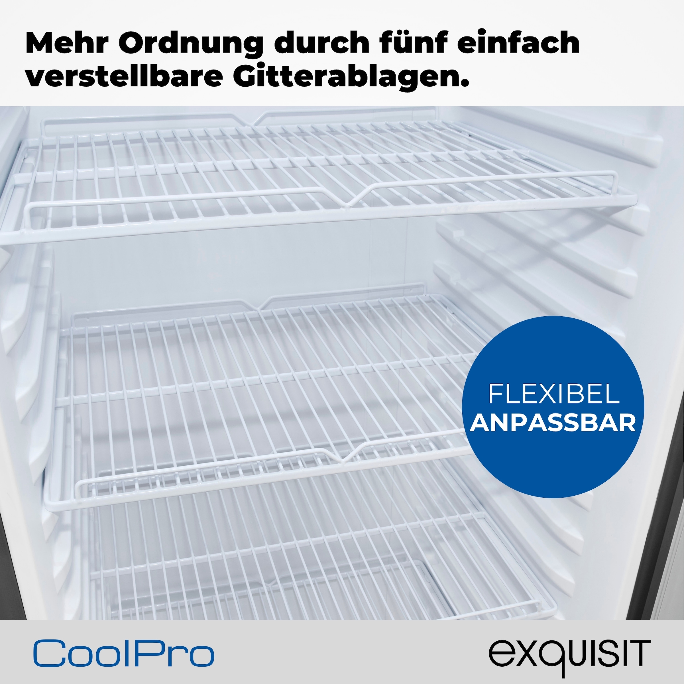 exquisit Getränkekühlschrank GKS260-GT-431D weiss »GKS260-GT-431D schwarz« 172,5 cm hoch 54 cm breit