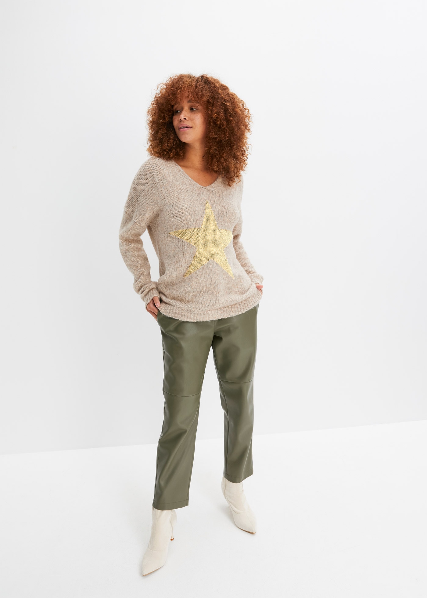 bonprix Strickpullover »Pullover mit Stern« Pullover mit Stern