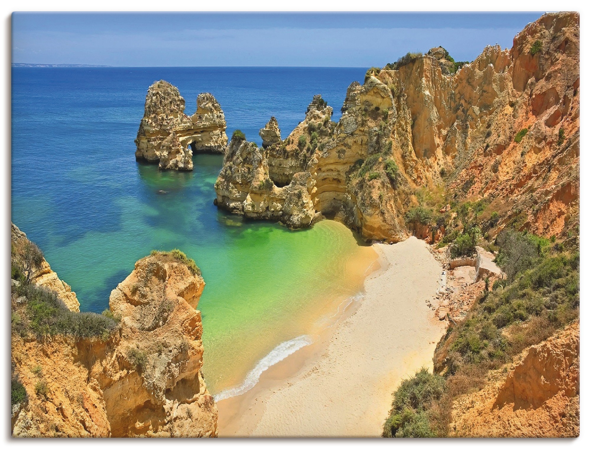 Artland Wandbild »Farbige Algarveküste«, Strand, (1 St.), als Alubild,  Leinwandbild, Wandaufkleber oder Poster in versch. Größen kaufen | BAUR