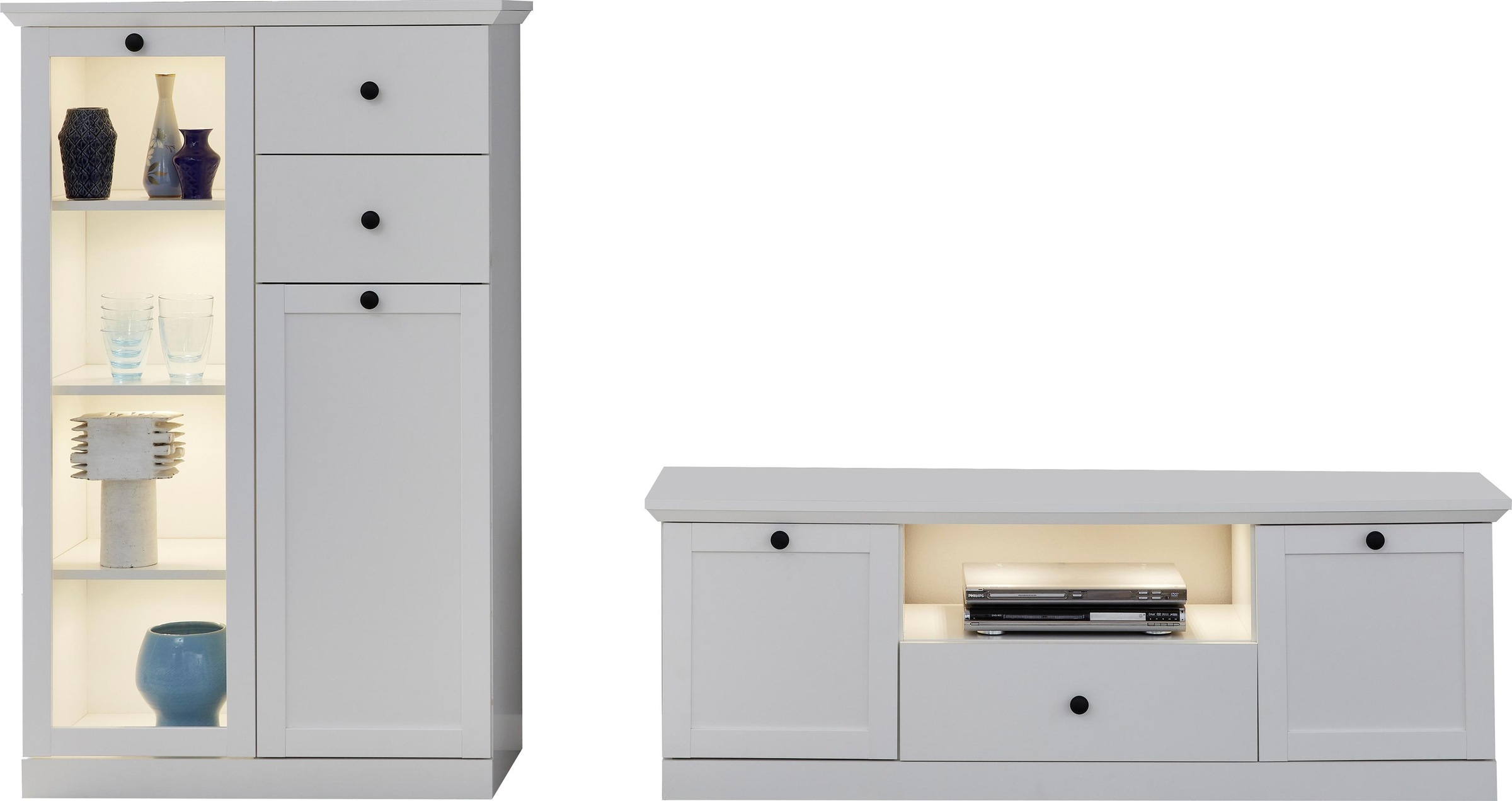 Home affaire Wohnwand "Örebro" Set, 2 Stk. tlg. zeitloser Landhausstil, mit günstig online kaufen