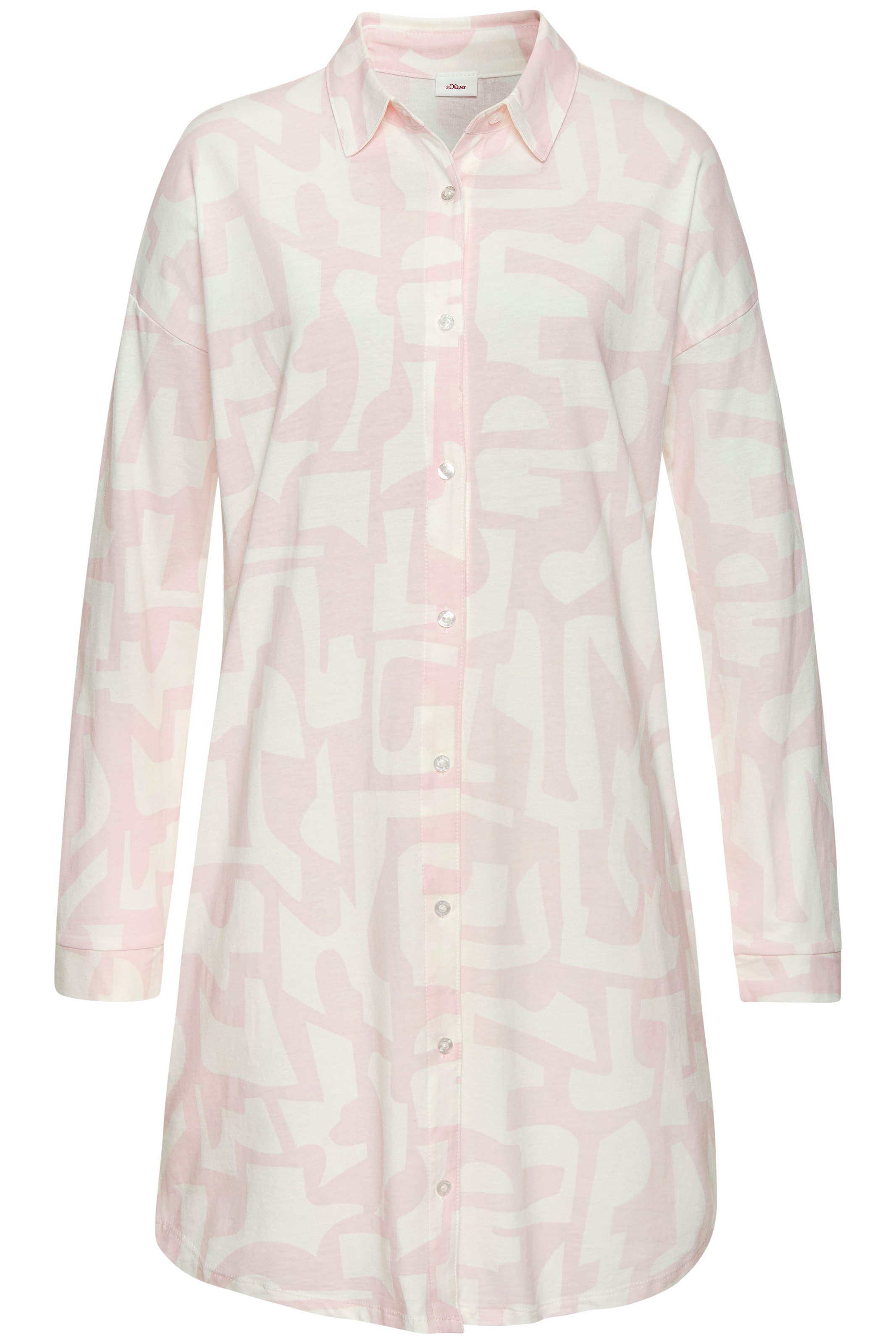 s.Oliver Nachthemd Seitennahttaschen mit grafischem Print günstig online kaufen