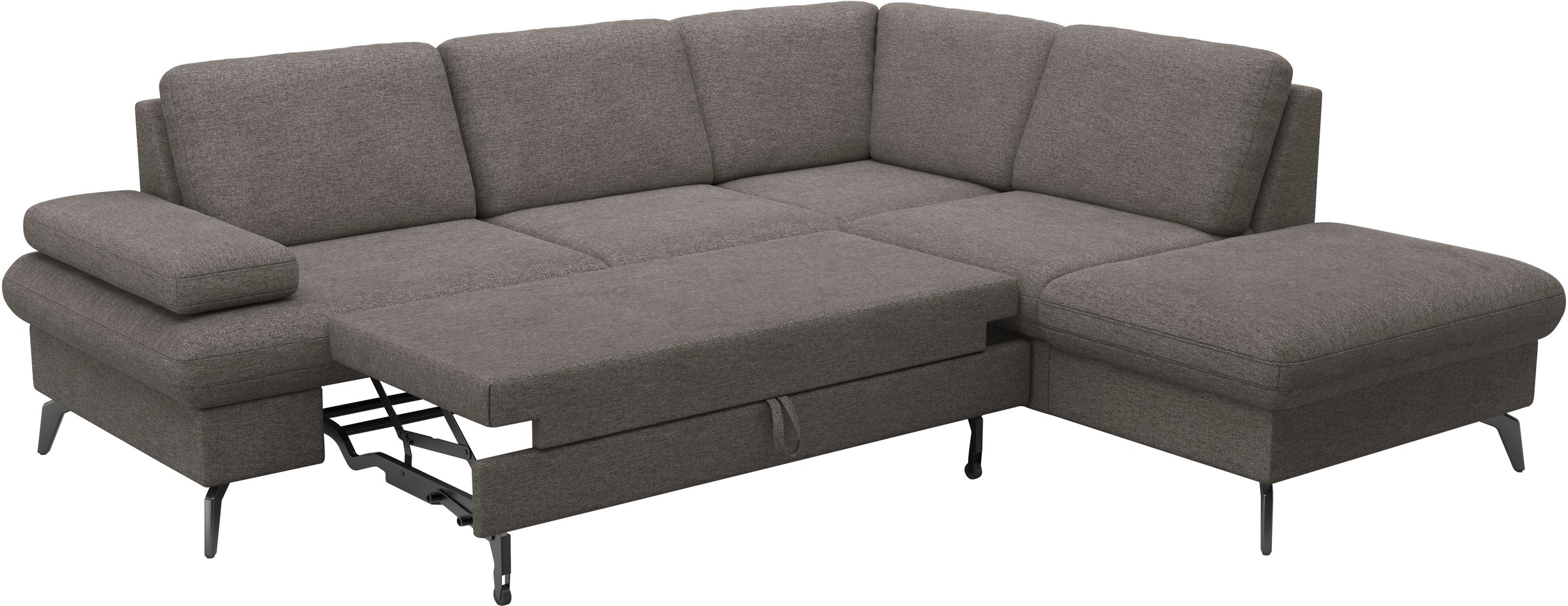 sit&more Ecksofa »Morris Jubi L-Form«, inkl. Armteilfunktion und 1 Zierkissen, wahlweise mit Bettfunktion