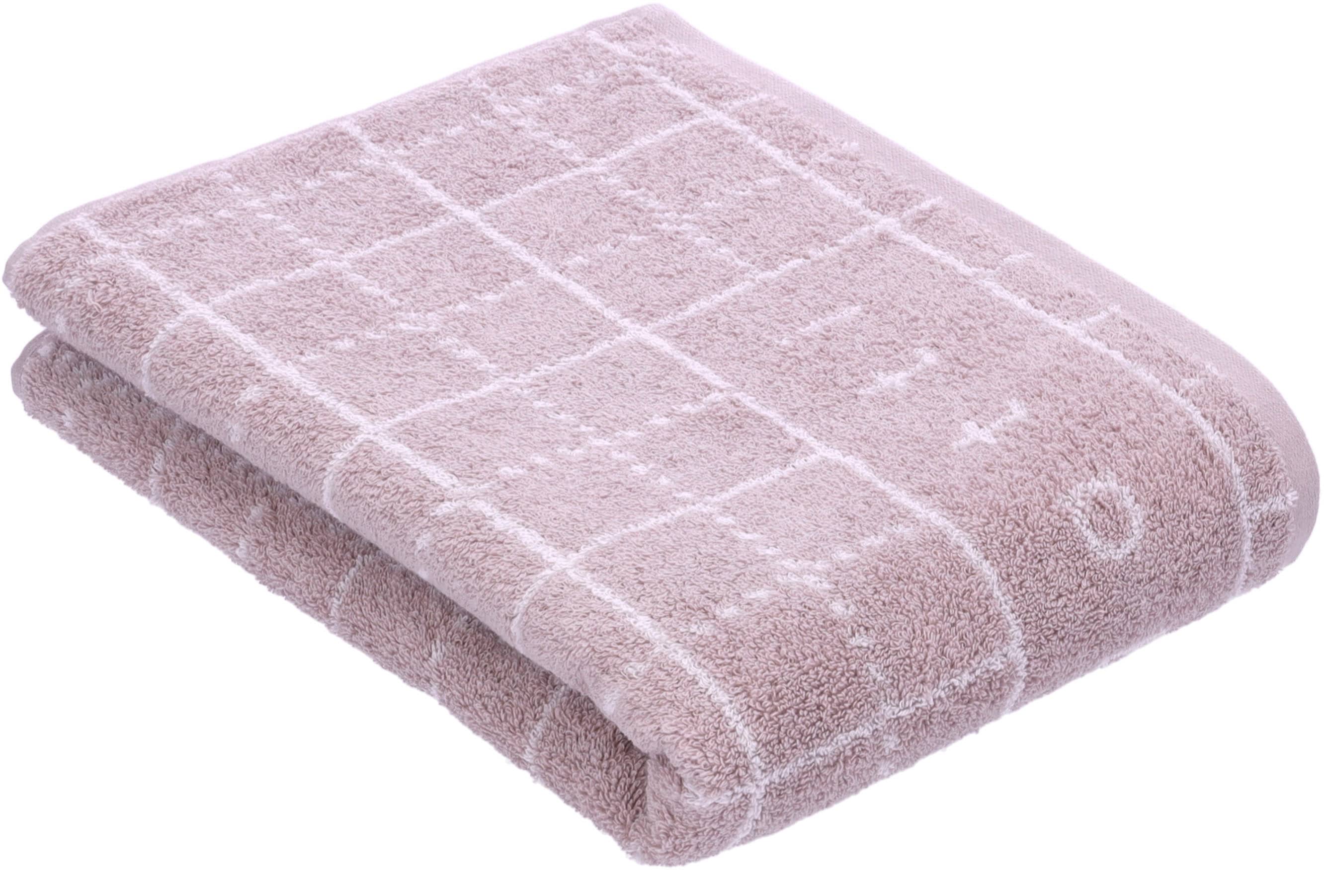 bugatti Badetuch "Perezzi" Jacquard in smartem Karolook