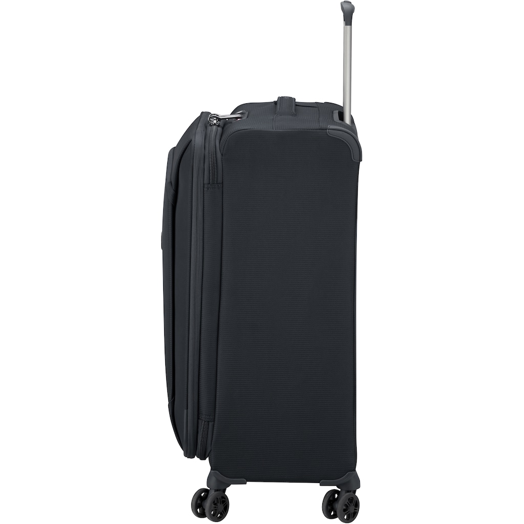 Delsey Weichgepäck-Trolley »Montmartre Air 2.0, 68 cm, black«, 4 Rollen, mit Volumenerweiterung; aus recyceltem Material