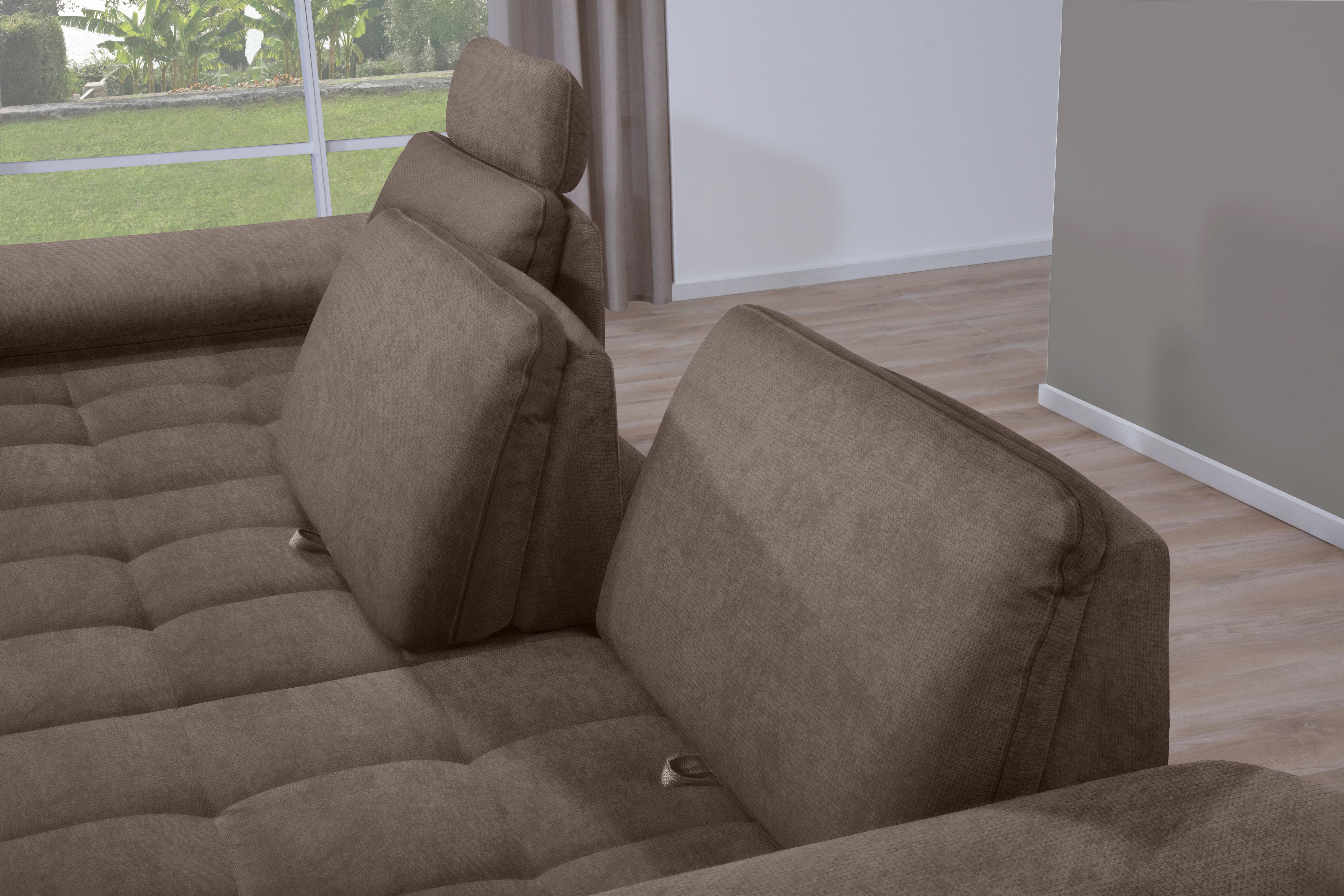 Thumbnail - alina Ecksofa "Royce" inklusive Sitztiefenverstellung, 296 cm breit