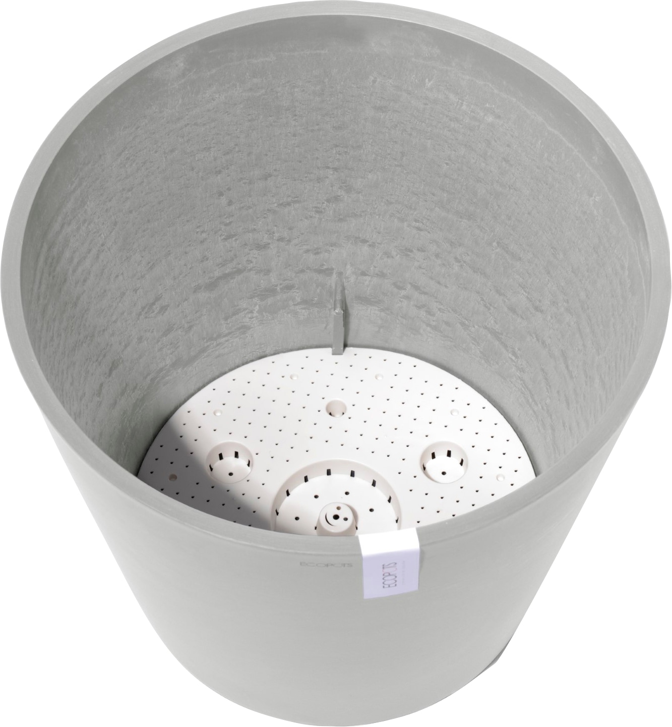 kaufen ECOPOTS Blumentopf Wasserreservoir cm, | BAUR Grey«, BxTxH: »AMSTERDAM White mit 50x50x43,8