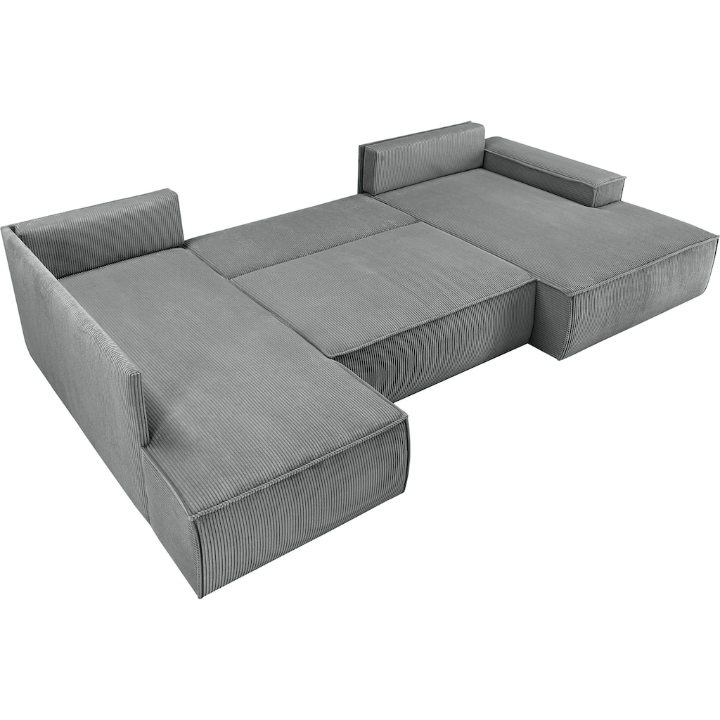 Home affaire Wohnlandschaft »SHERWOOD XXL 329 cm Schlafsofa, U-Form«