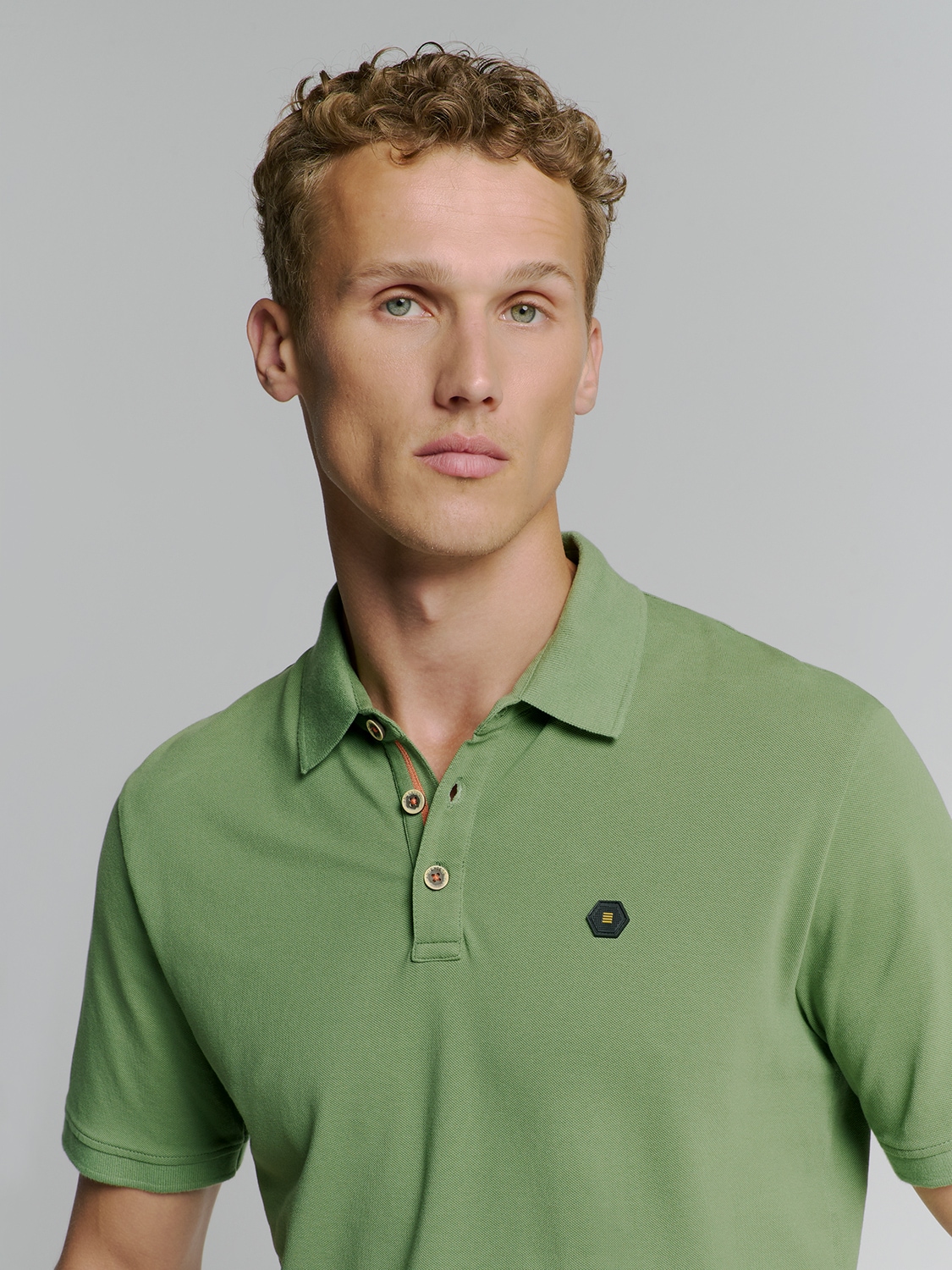 NO EXCESS Poloshirt »No Excess Poloshirt Polo Pique Garment Dyed«