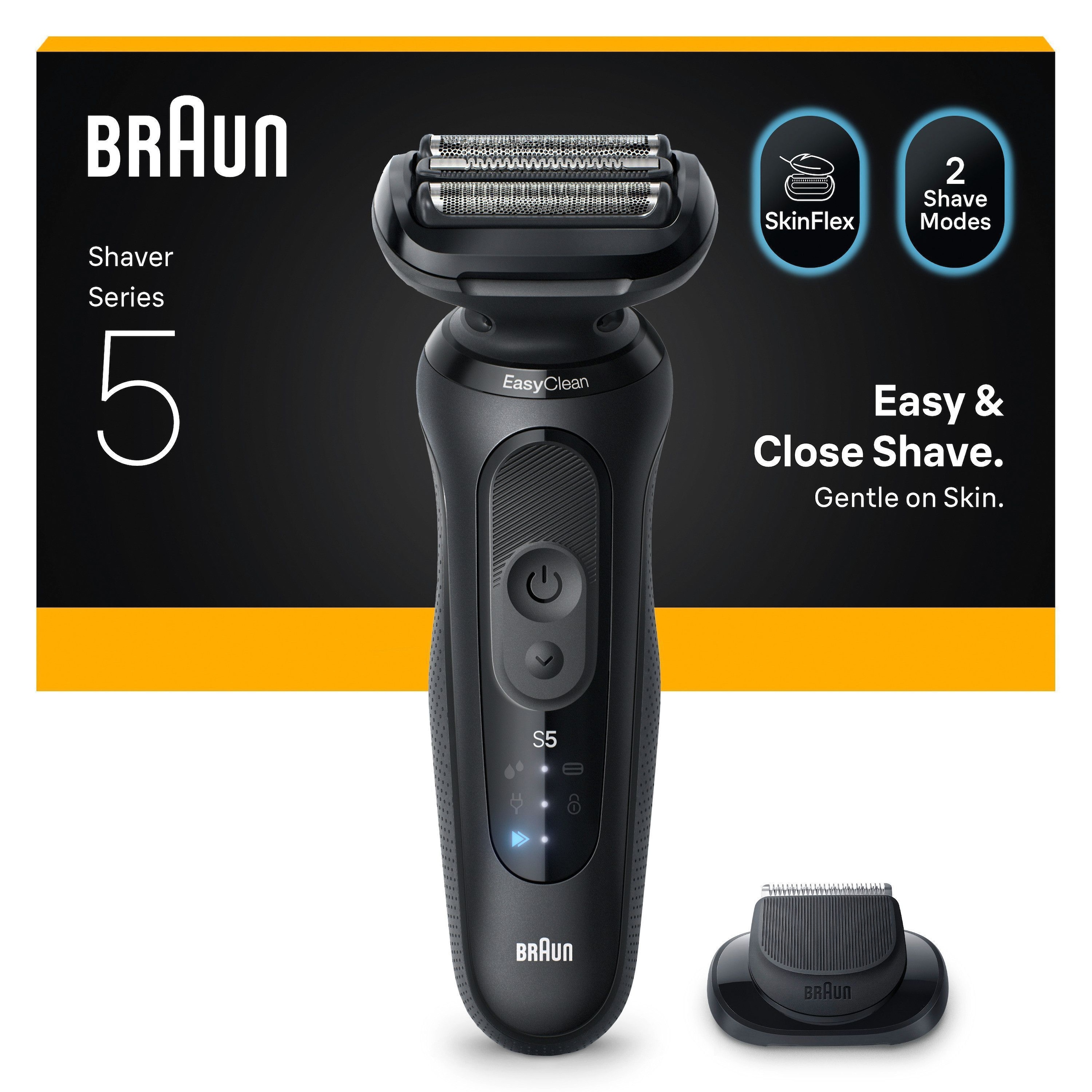 Braun Elektrorasierer »Series 5 52-N1200s«, 1 St. Aufsätze, 100% wasserdicht, Präzisionstrimmer-Aufsatz, Bis zu 50 Min