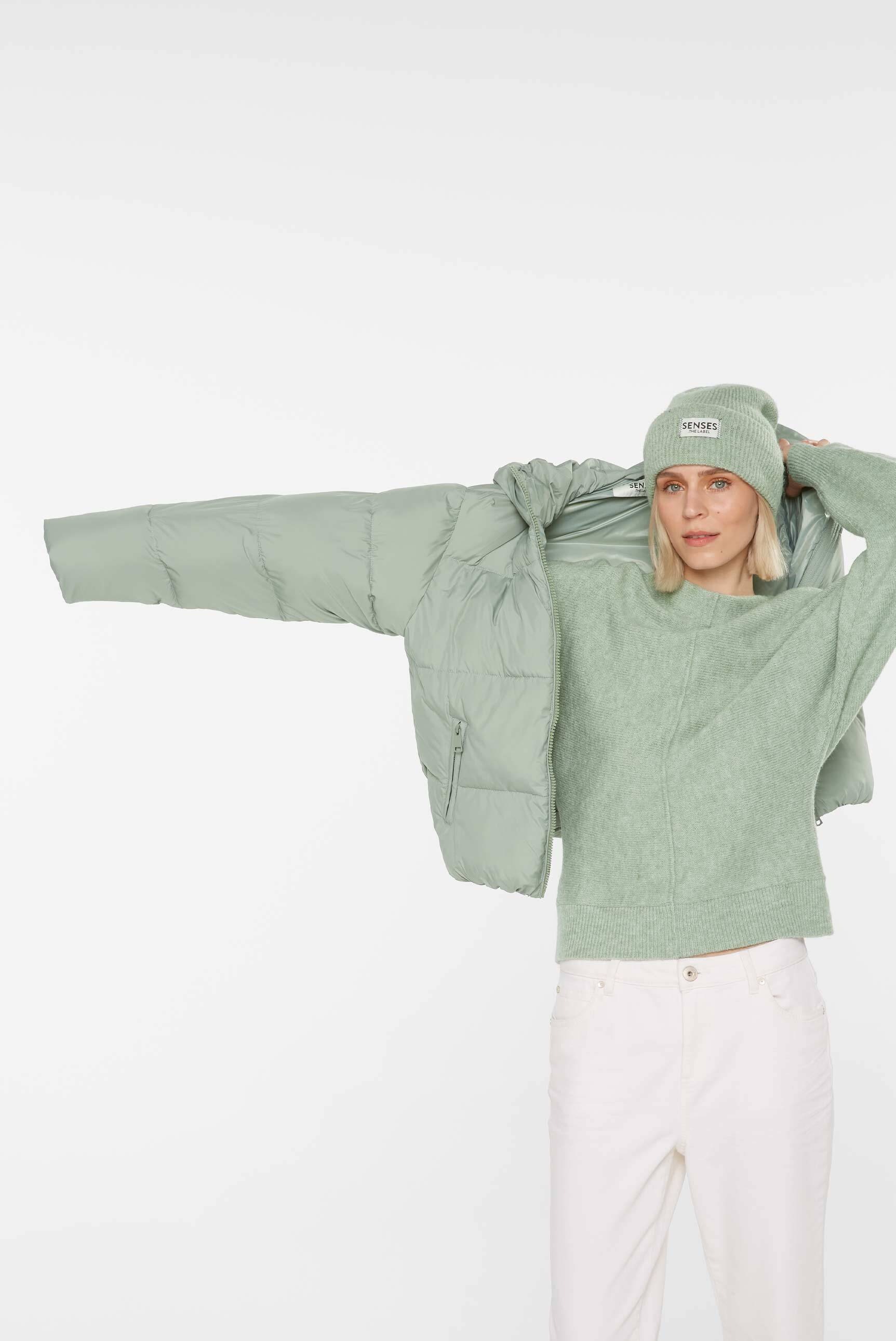 SENSES.THE LABEL Winterjacke mit Kapuze mit elastischen Steppnähten