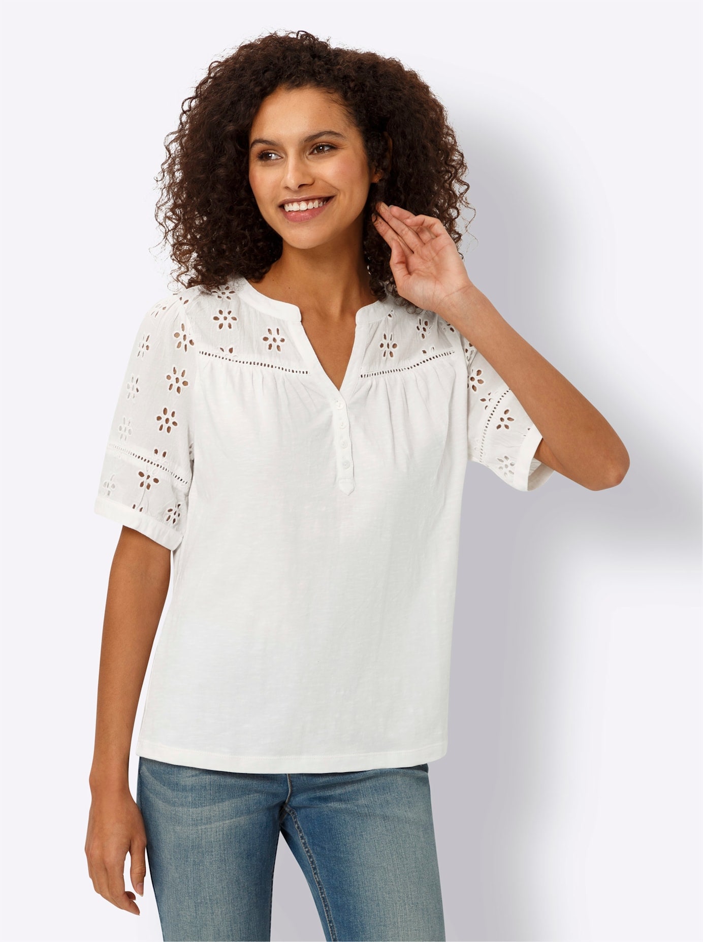 heine Spitzenshirt »Blusenshirt«, (1 tlg.)