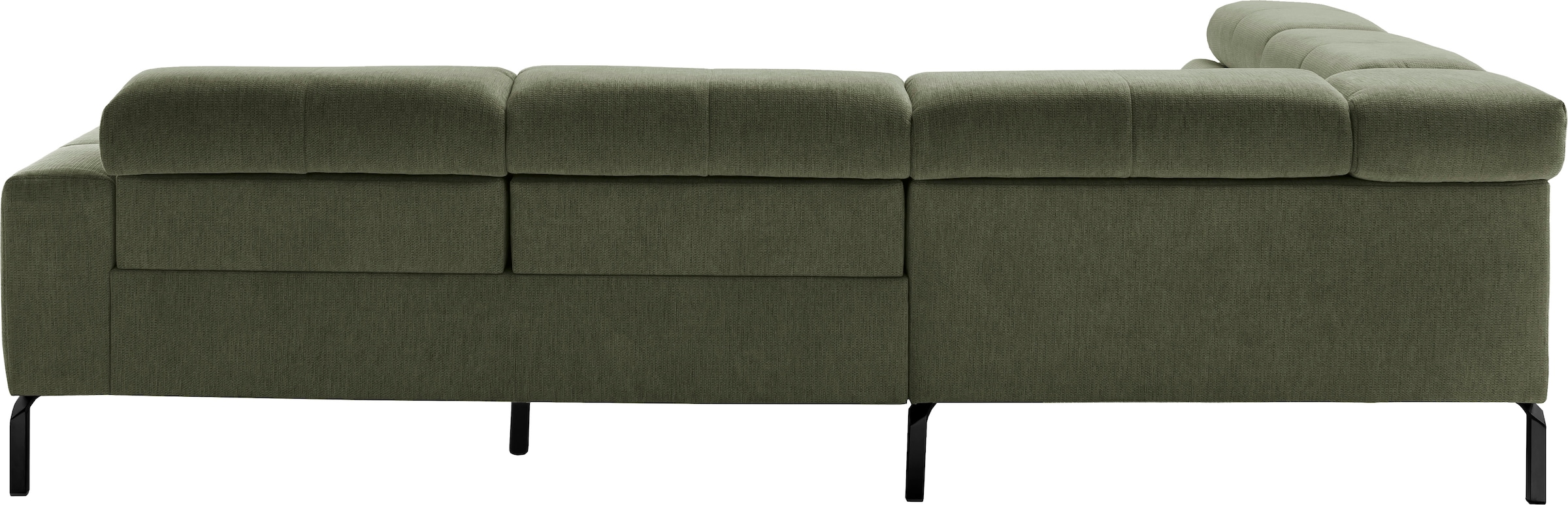 Home affaire Ecksofa »Claya Move, L-Form, Kopf- & Rückenverstellung, Breite 282 cm« Moderne Steppung, weicher Polsteraufbau & saugroboterfreundliche Höhe