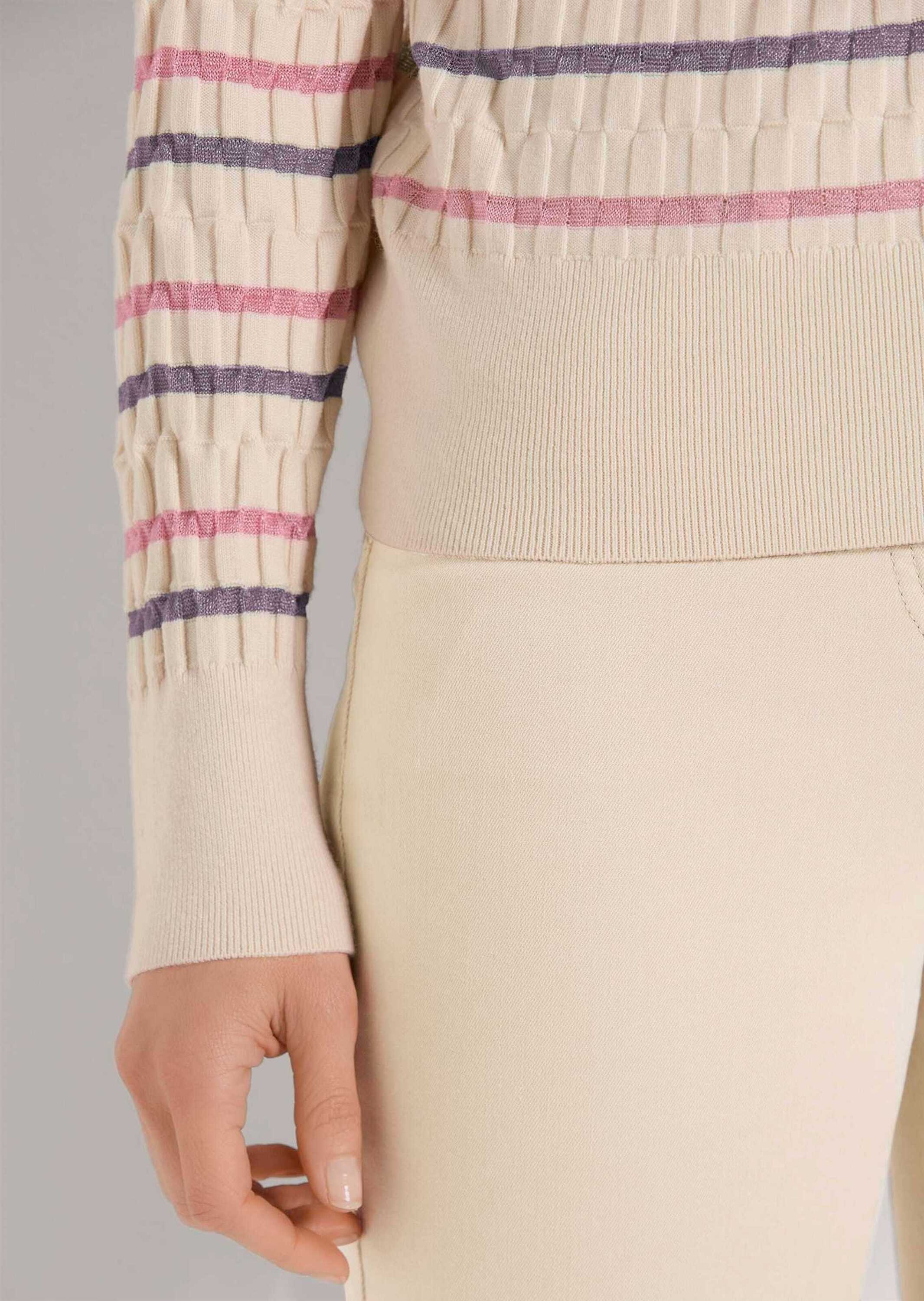 MADELEINE Longpullover »Pullover Rundhals-Pullover mit Streifen«