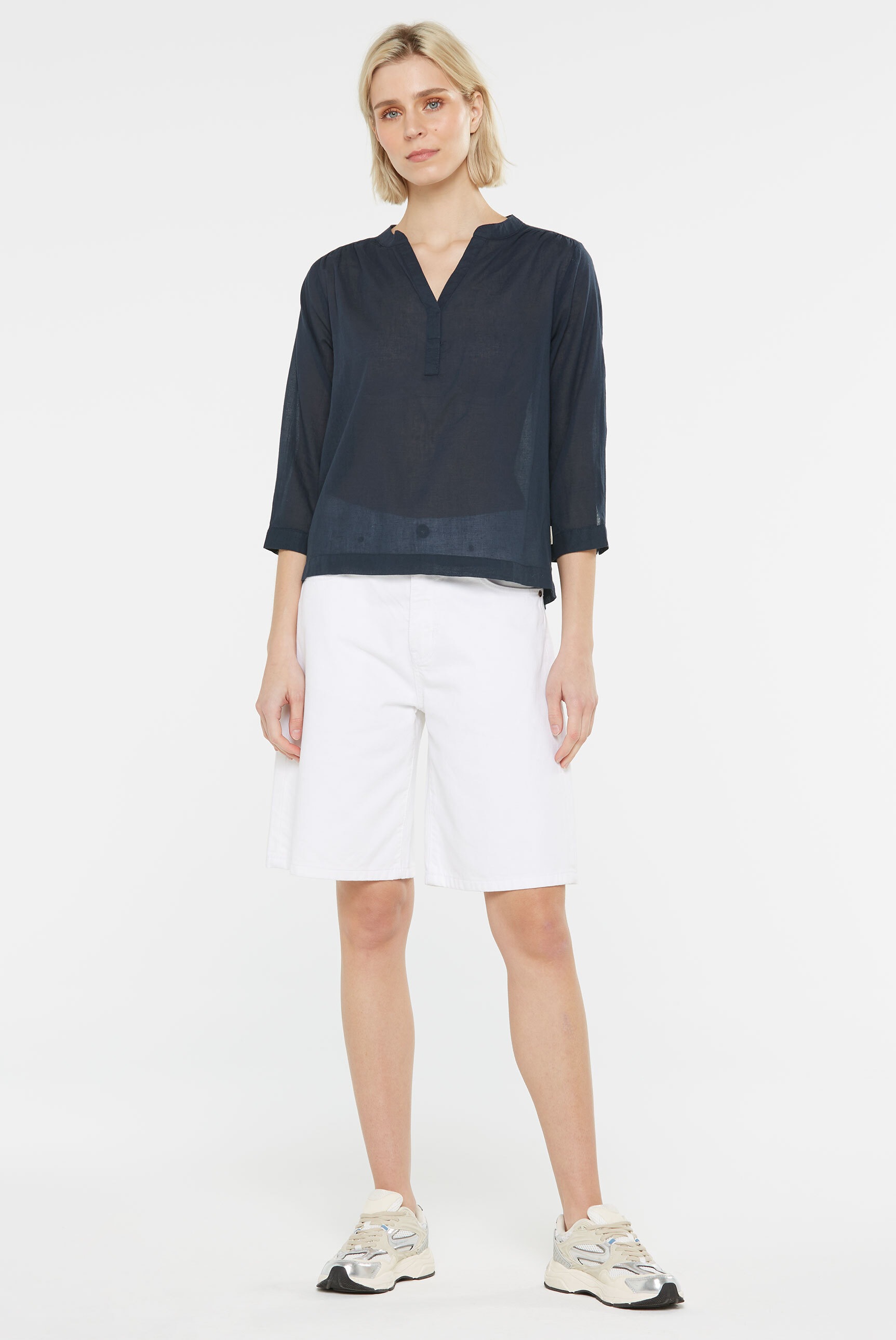 SENSES.THE LABEL Schlupfbluse, mit Tunika Ausschnitt