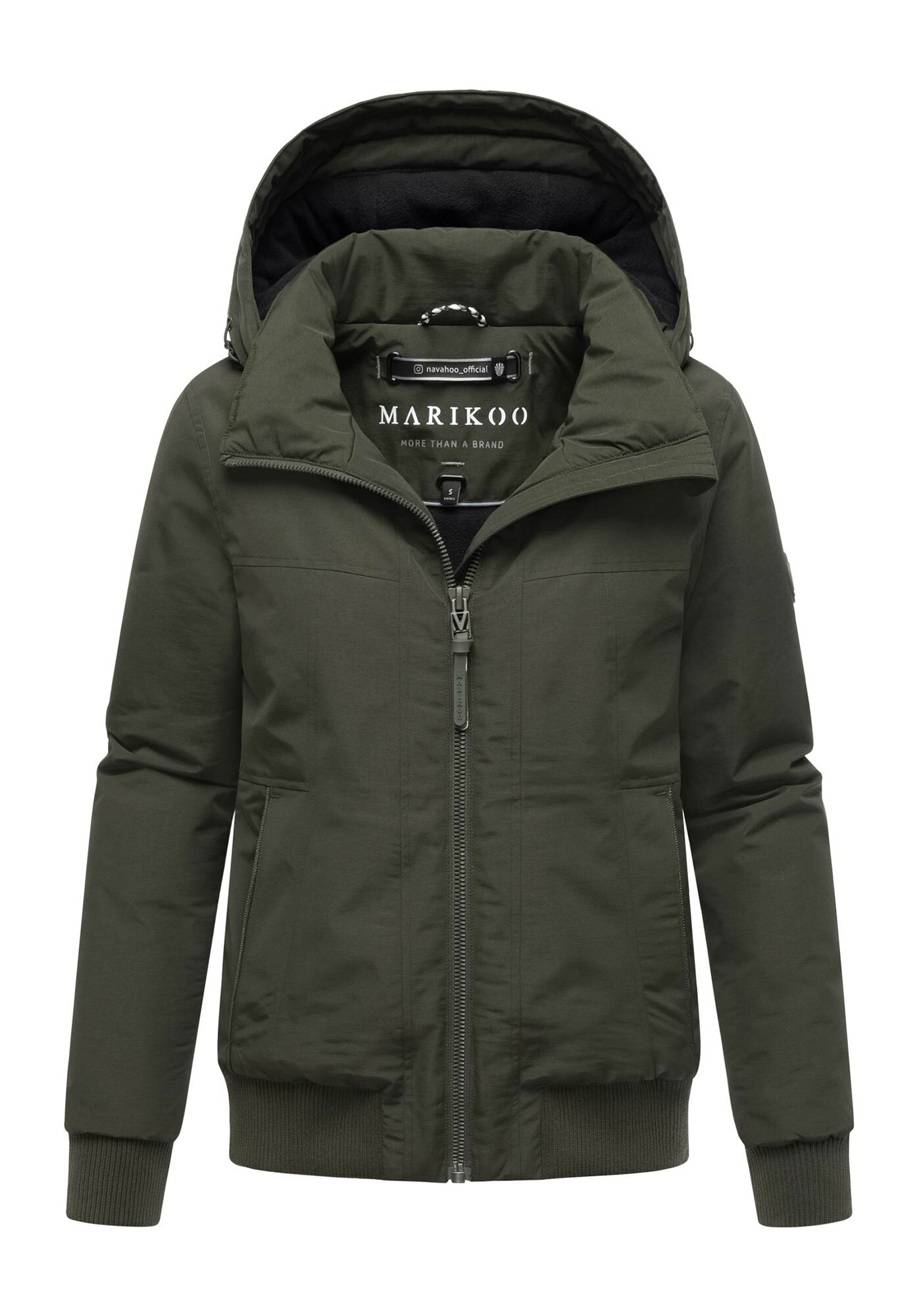Marikoo Winterjacke »Mooni 16«, Gefütterte Winterjacke mit Kapuze und Kordelzug