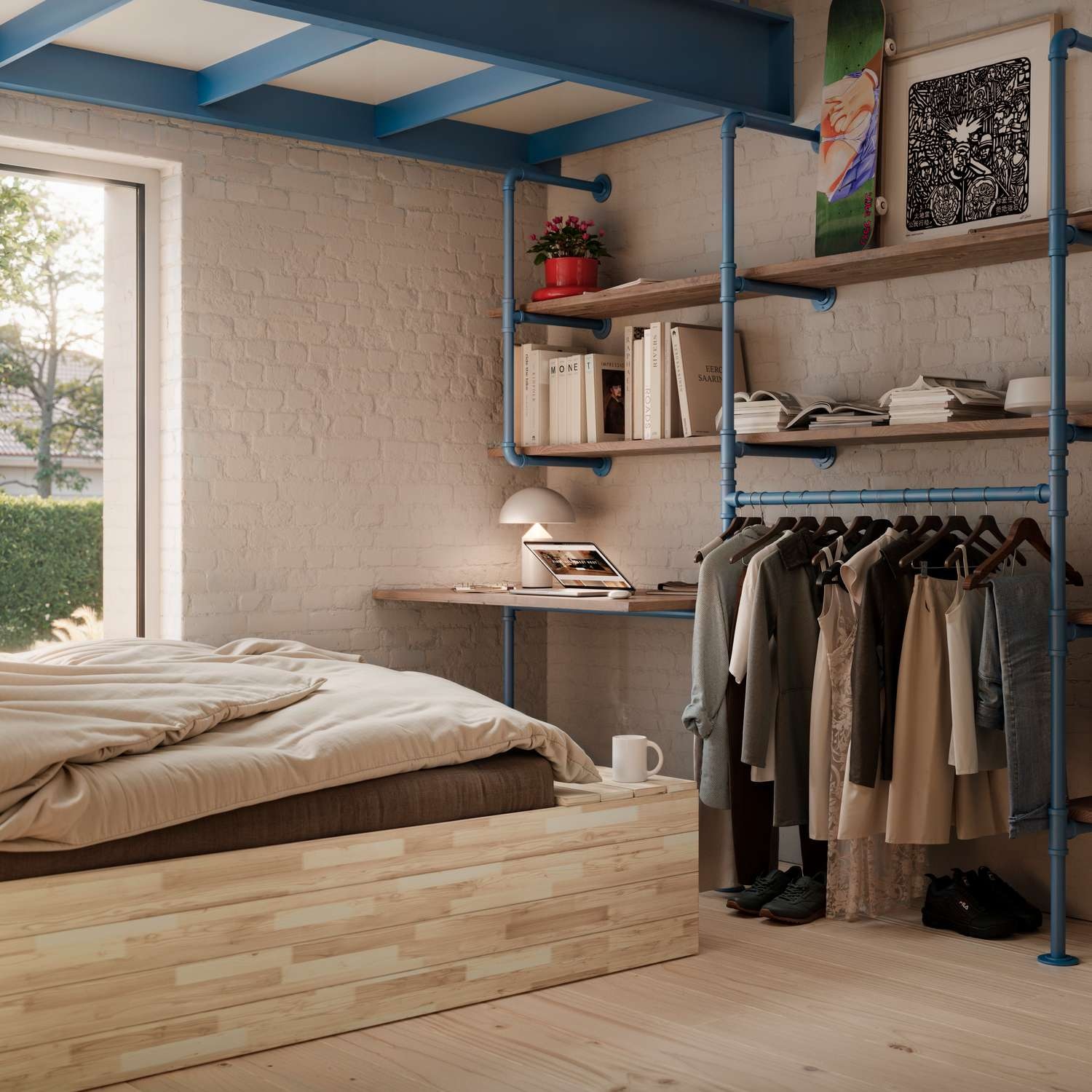 Karup Design Bettgestell »Basement Bed, Stauraumbett, Bett optional mit oder ohne Sitzbank«, Bett mit integriertem Stauraum, inkl Lattenrost, FSC®zertifiert