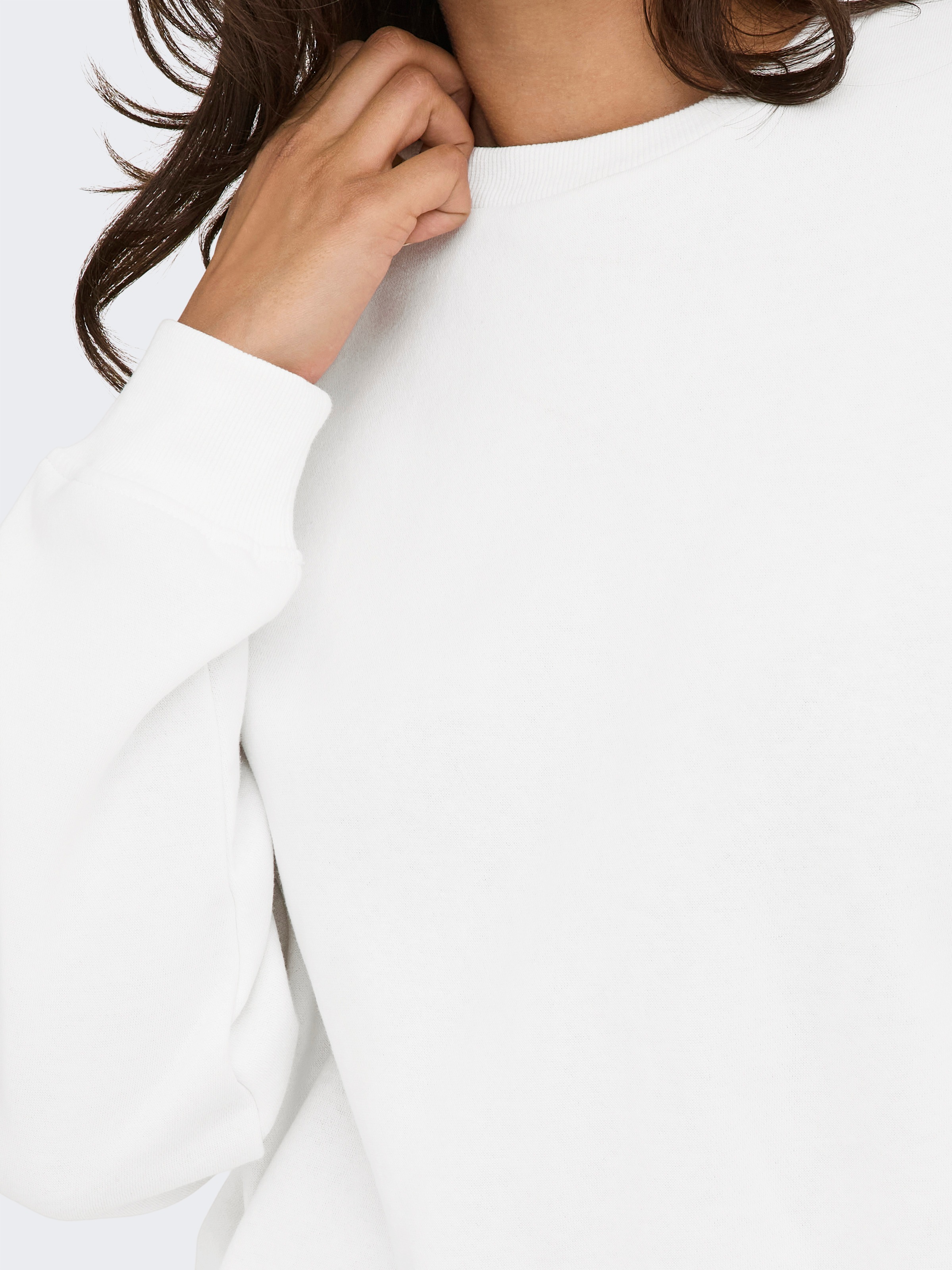 Thumbnail - ONLY Sweatshirt "ONLSWEAT L/S CREW OVERSIZE SWT", Baumwollmischung, loose fit, Rundhals