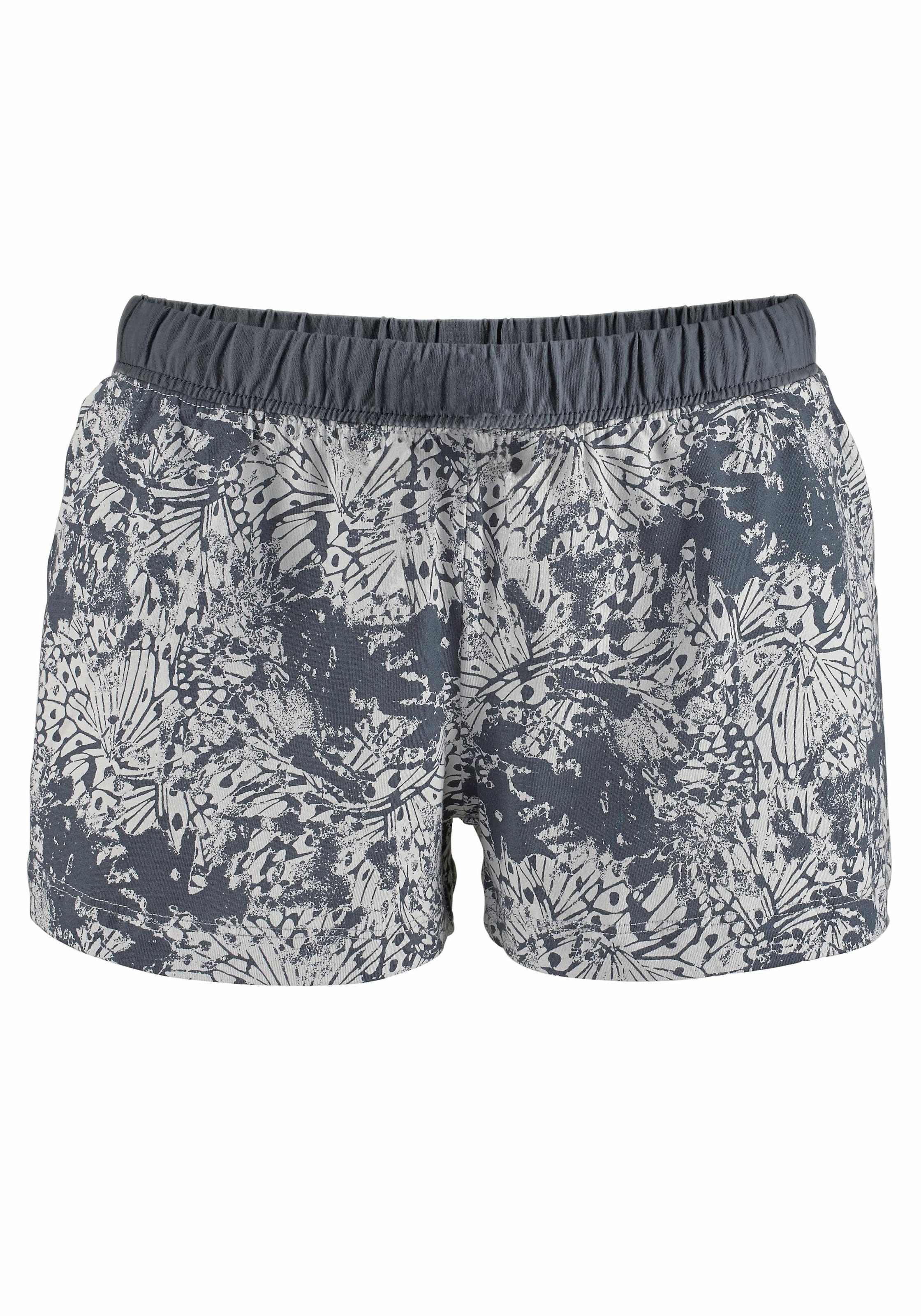 Buffalo Shorty, (2 tlg.), mit gemusterter Shorts und softem Basic T-Shirt