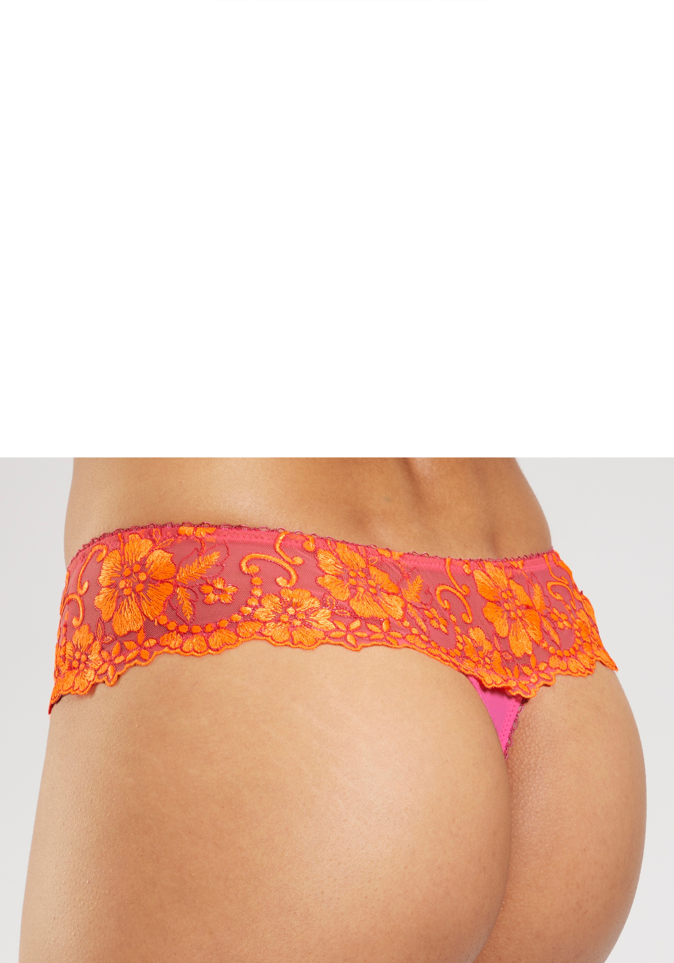 Thumbnail - LASCANA String "Wanda Dessous", mit Stickerei Spitze in blumiger Optik