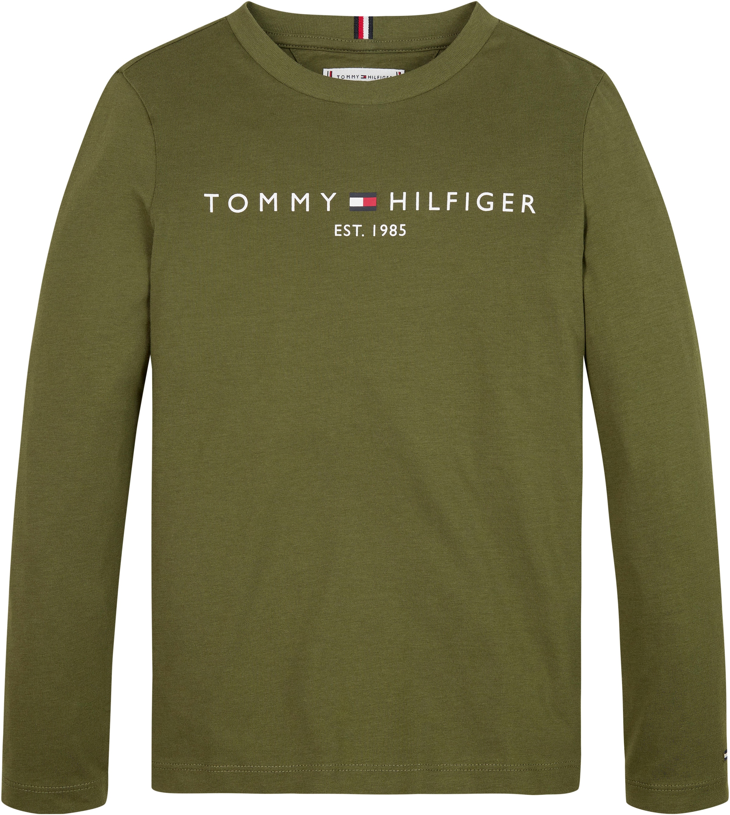 Tommy Hilfiger Langarmshirt »U ESSENTIAL TEE L/S«, Kinder bis 16 Jahre mit Logoschriftzug
