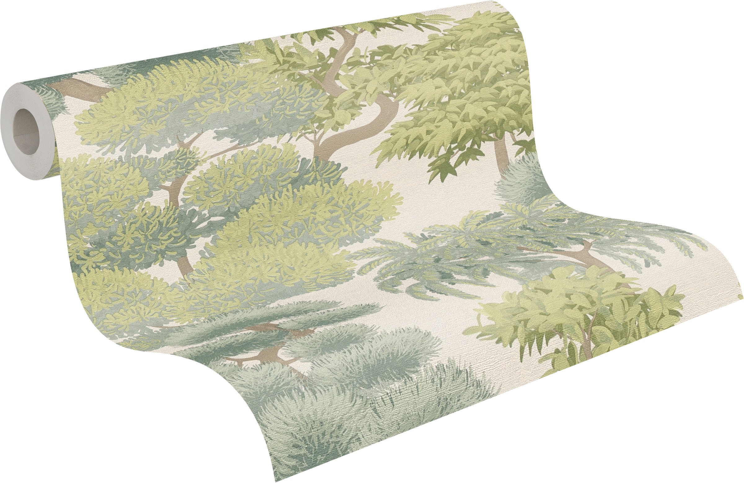 A.S. Création Vliestapete »Cuba II Tropical Garden Trees« Retro | floral | tropisch leicht strukturiert Stilisiertes Naturmotiv mit dekorativen Bäumen und Tiefe