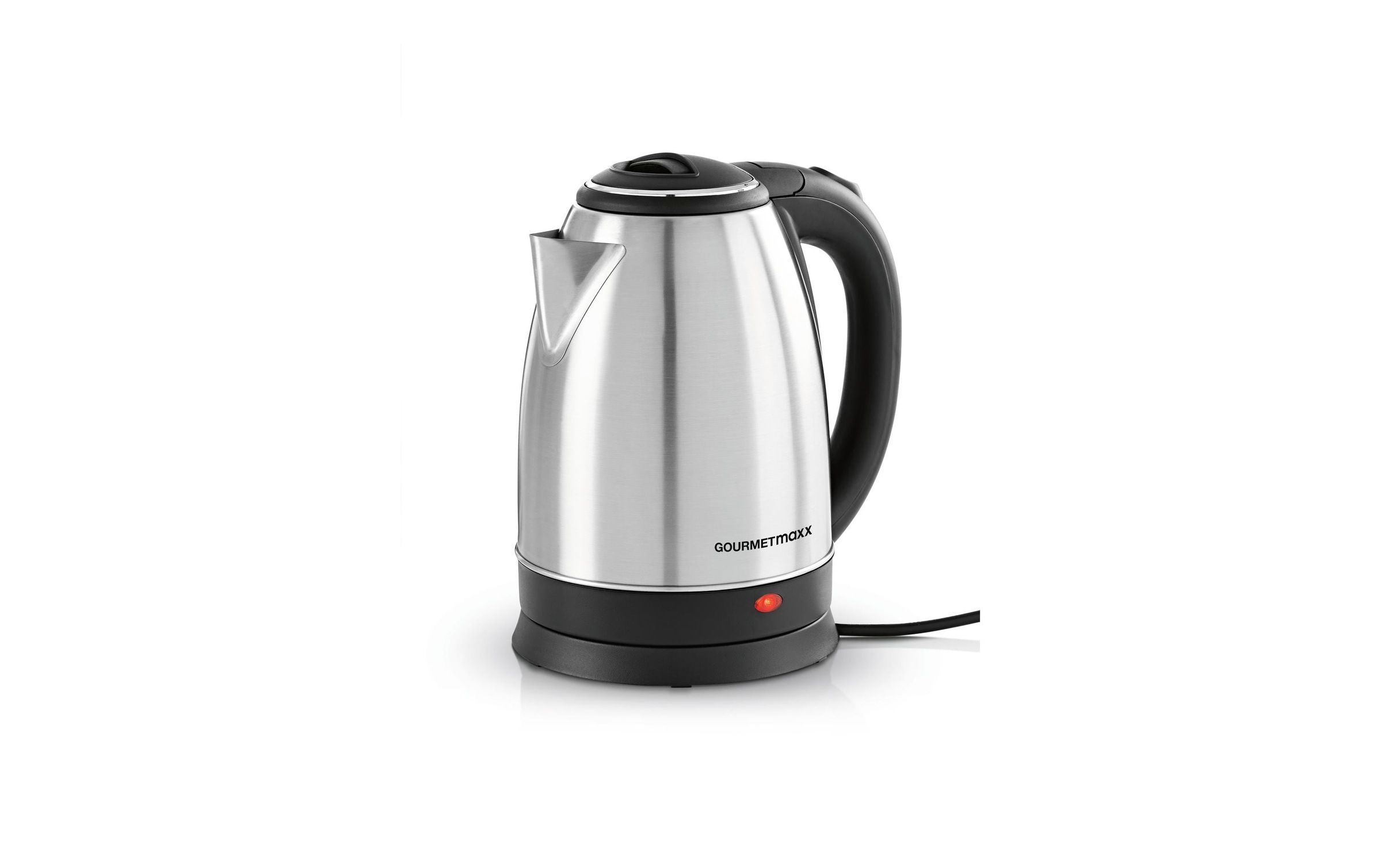 GOURMETmaxx Wasserkocher »45505 l, Schwarz/Silber« 1,8 l 1500 W