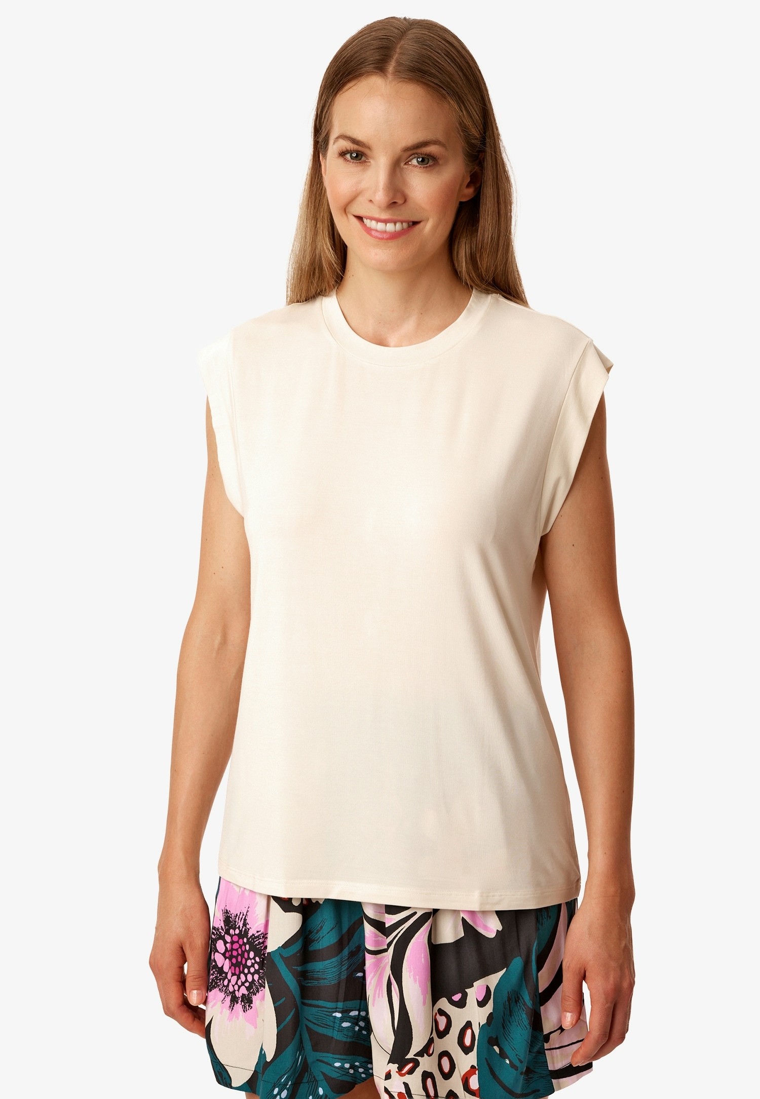 Schiesser Pyjamaoberteil "Mix + Relax" mit Rundhalsausschnitt, Modalmix günstig online kaufen