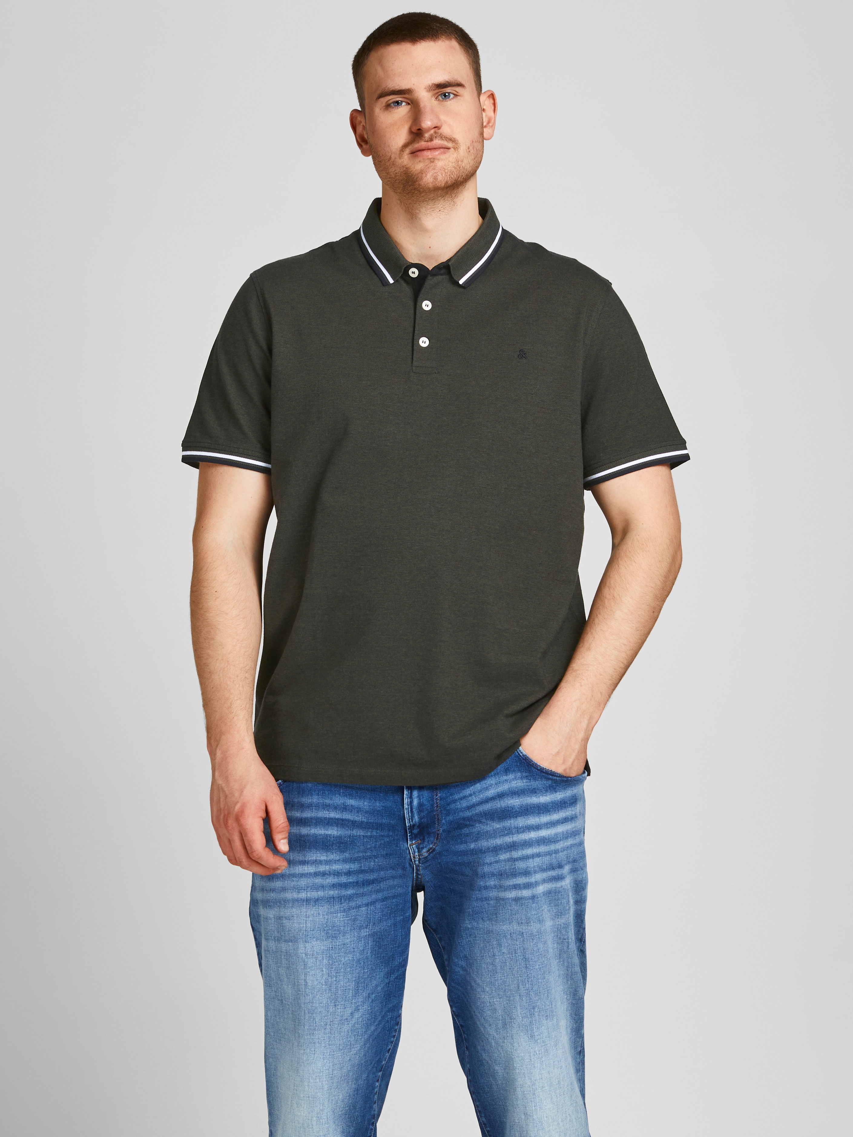 Jack & Jones PlusSize "JJEPAULOS POLO SS NOOS PLS" Baumwolle, regular fit