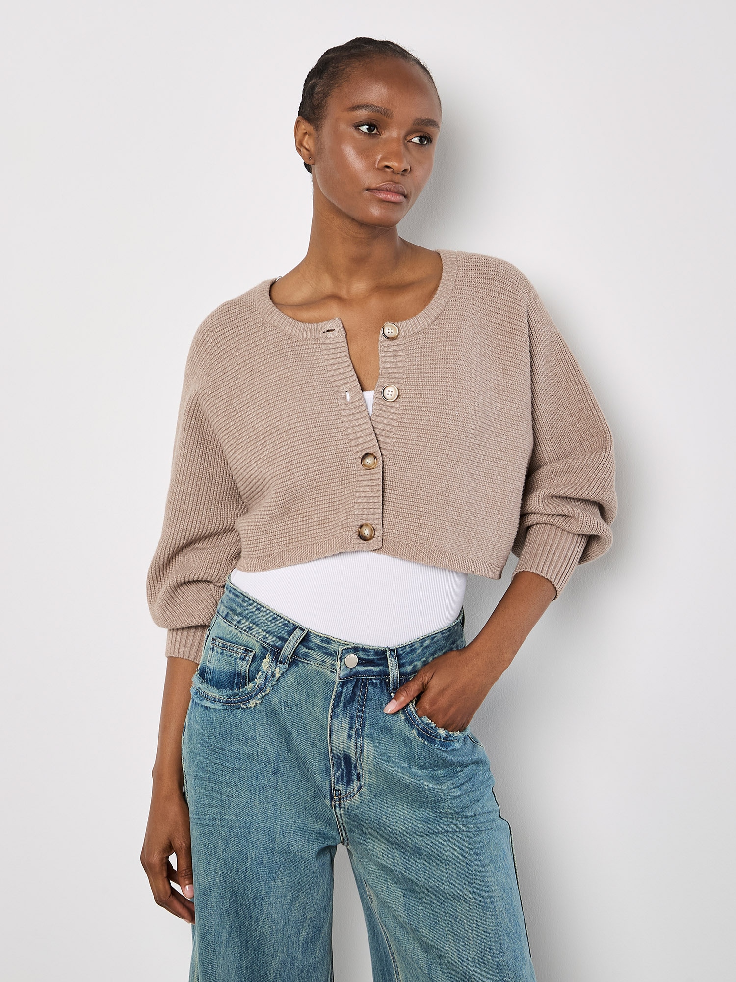 Apricot Cardigan »Batwing-Cardigan« in Croppedlänge
