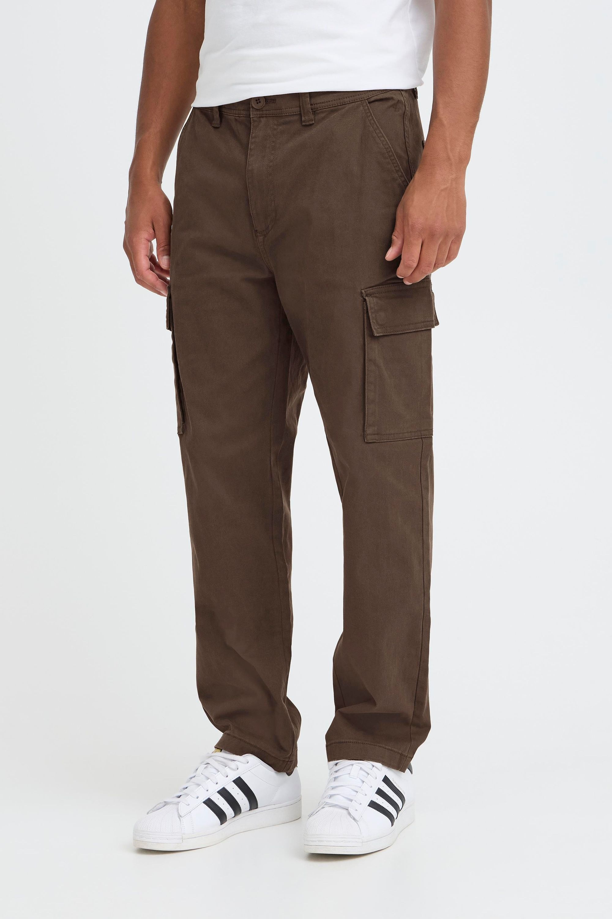 Cargohose BLEND "Cargohose BHNatan", Herren, Gr. 30, Länge 32, schwarz (slate schwarz), Obermaterial: 98% Baumwolle CO. 2% Elasthan EL., Hosen Cargohose 5