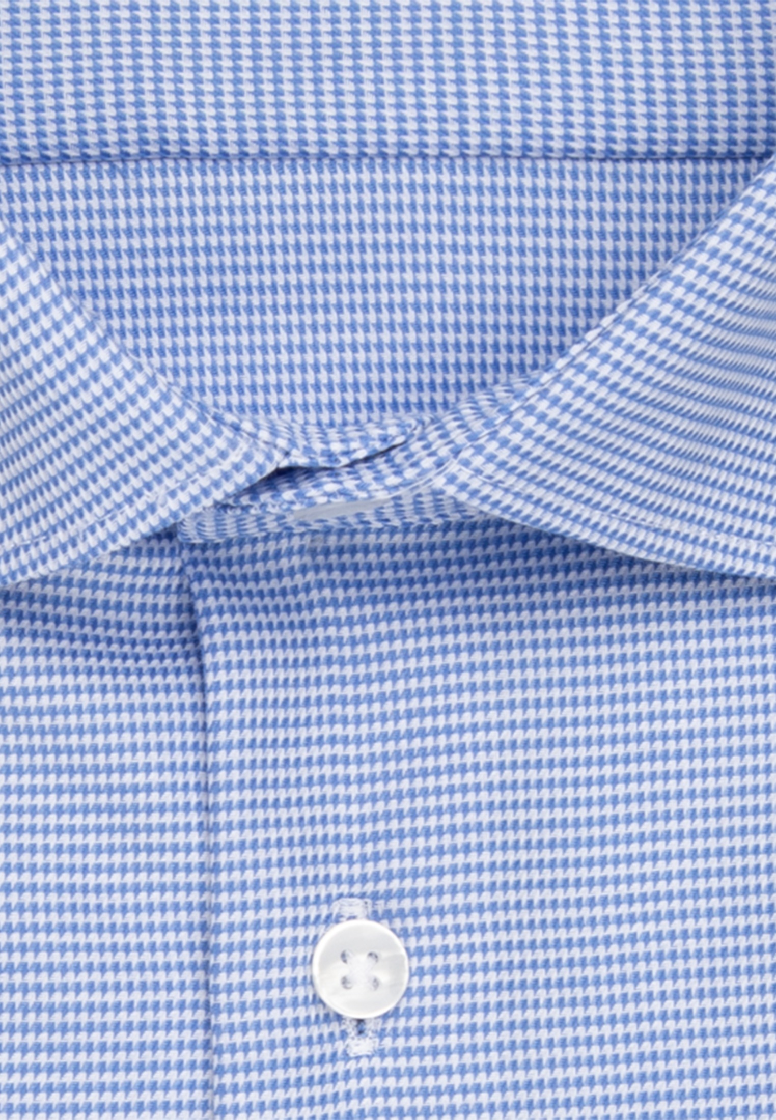 Businesshemd SEIDENSTICKER "Schwarze Rose", Herren, Gr. XXL (45), verlängerte Ärmellängen, blau (mittelblau), 100% Baumwolle, Strukturmuster, unifarben, regular fit, 2-Knopf-Manschette, Hemden, Regular 1/1 Extra lang Kentkragen Struktur 3