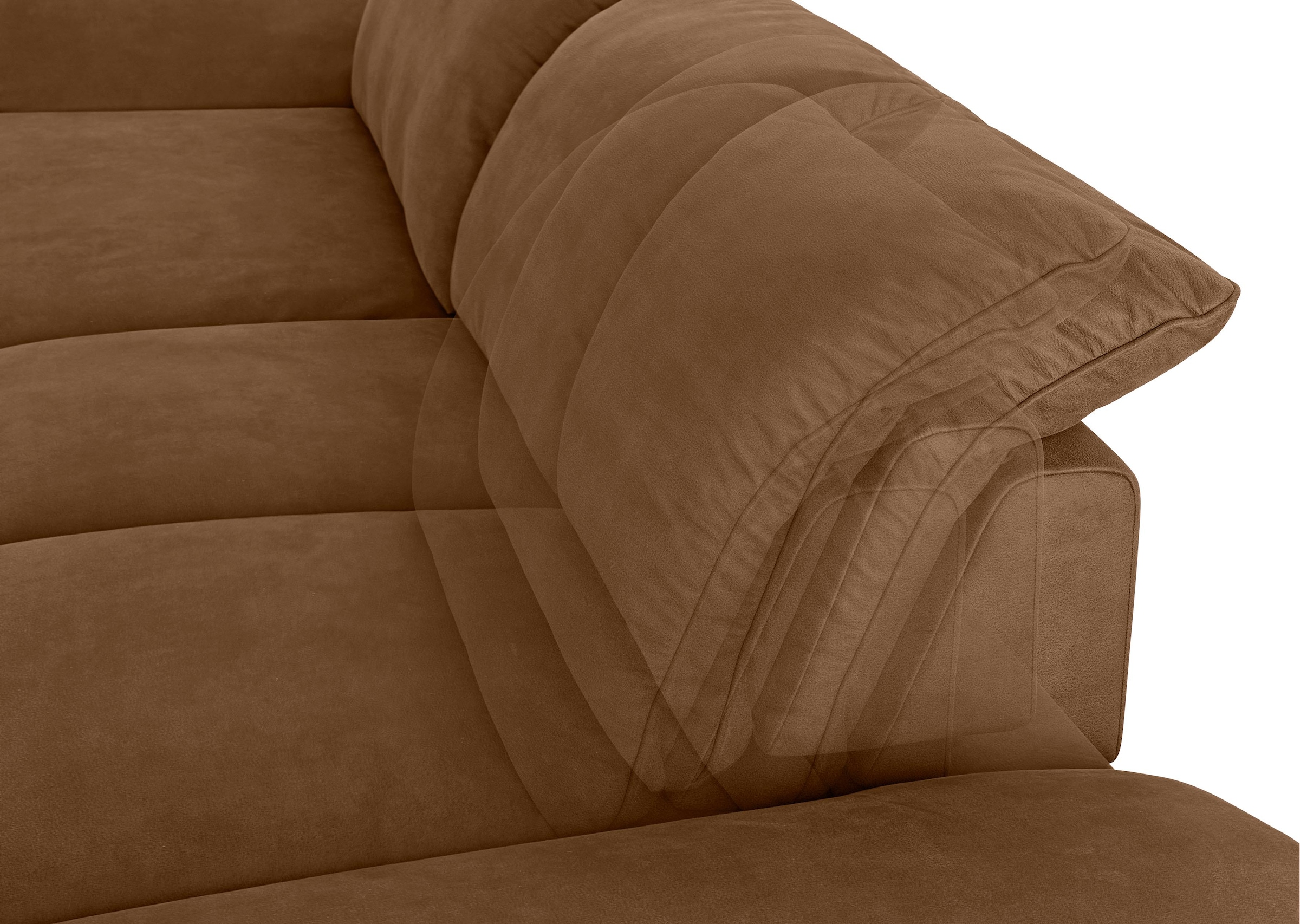 W.SCHILLIG Ecksofa »enjoy&MORE, Designsofa, bequem, zeitlos und elegant, L-Form«, Sitztiefenverstellung, Füße bronze pulverbeschichtet, Breite 310 cm