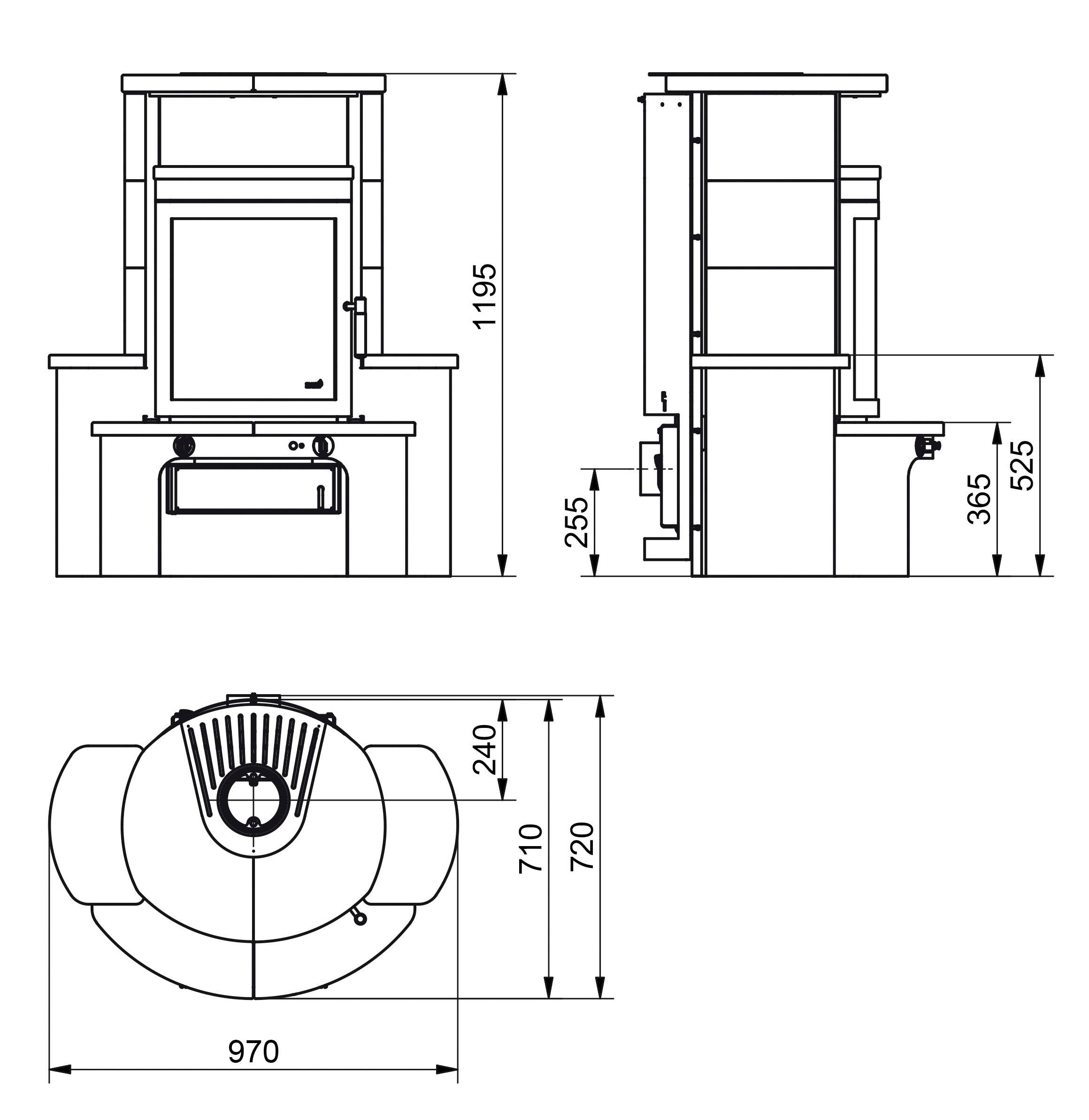 HARK Kaminofen »Avenso GT ECOplus 8 kW«, meteor-schwarz