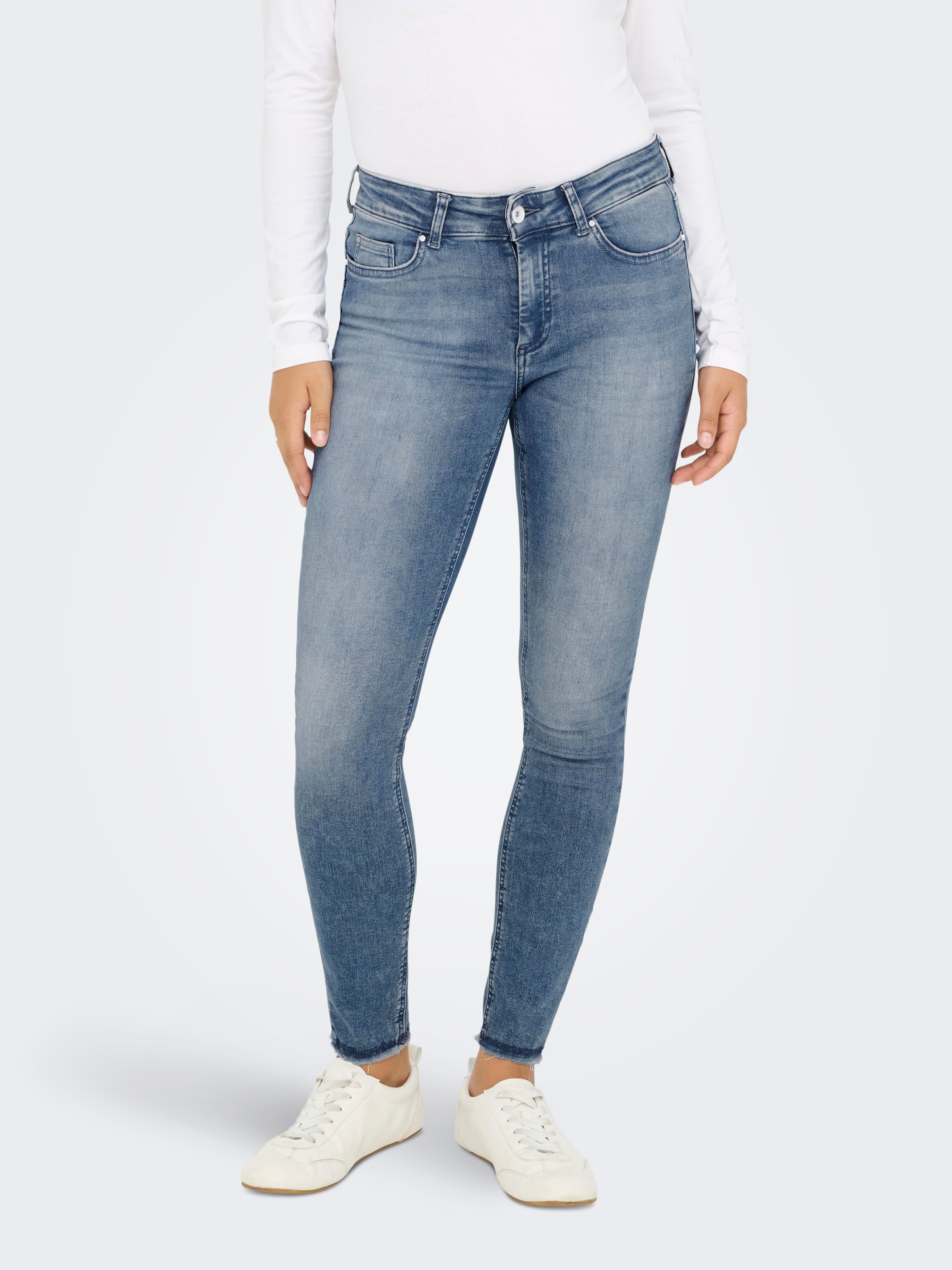 ONLY Skinny-fit-Jeans "ONLBLUSH MID SK ANK RW DNM REA158" günstig online kaufen