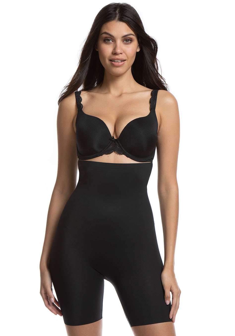 MAGIC Bodyfashion Panty "Maxi Hi-Bermuda" Silikonbesatz an der Oberseite verhindert ein Einrollen