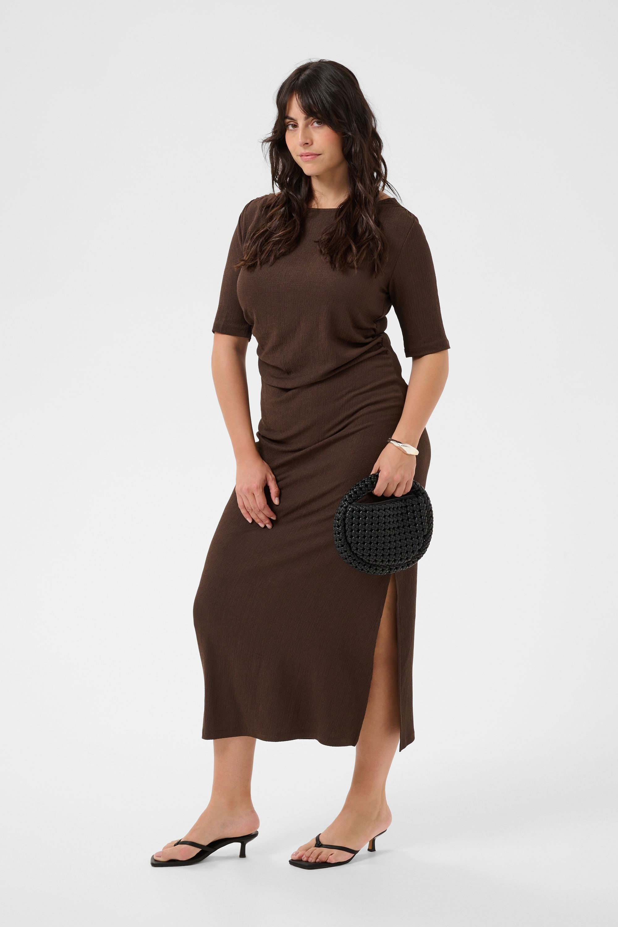 KAFFE Curve Midikleid »Damen Kleid KCkristin«