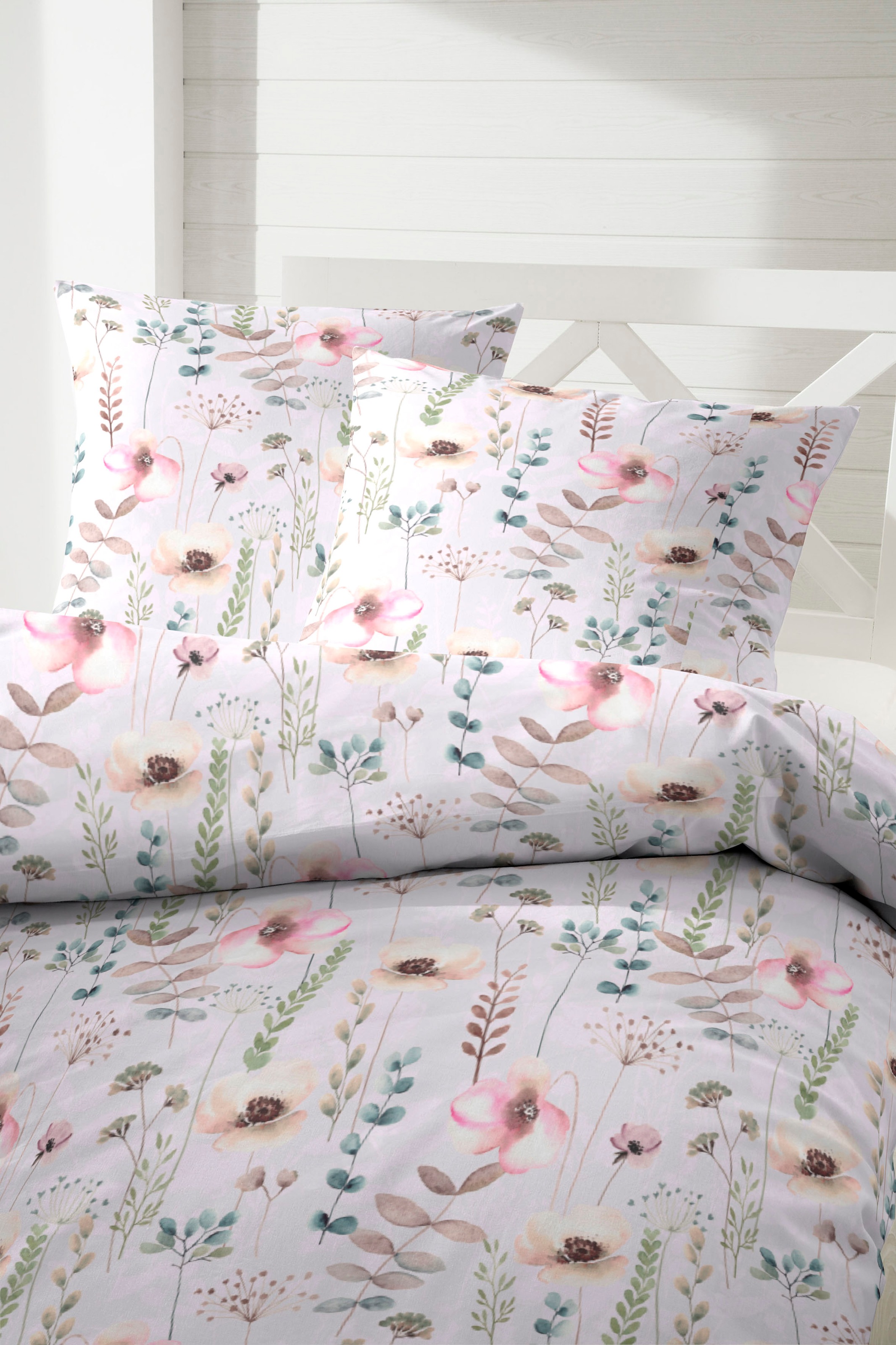 Primera Bettwäsche "Bio-Renforce Bettwäsche Fleur" 2 Stk. tlg. mit hübschen günstig online kaufen