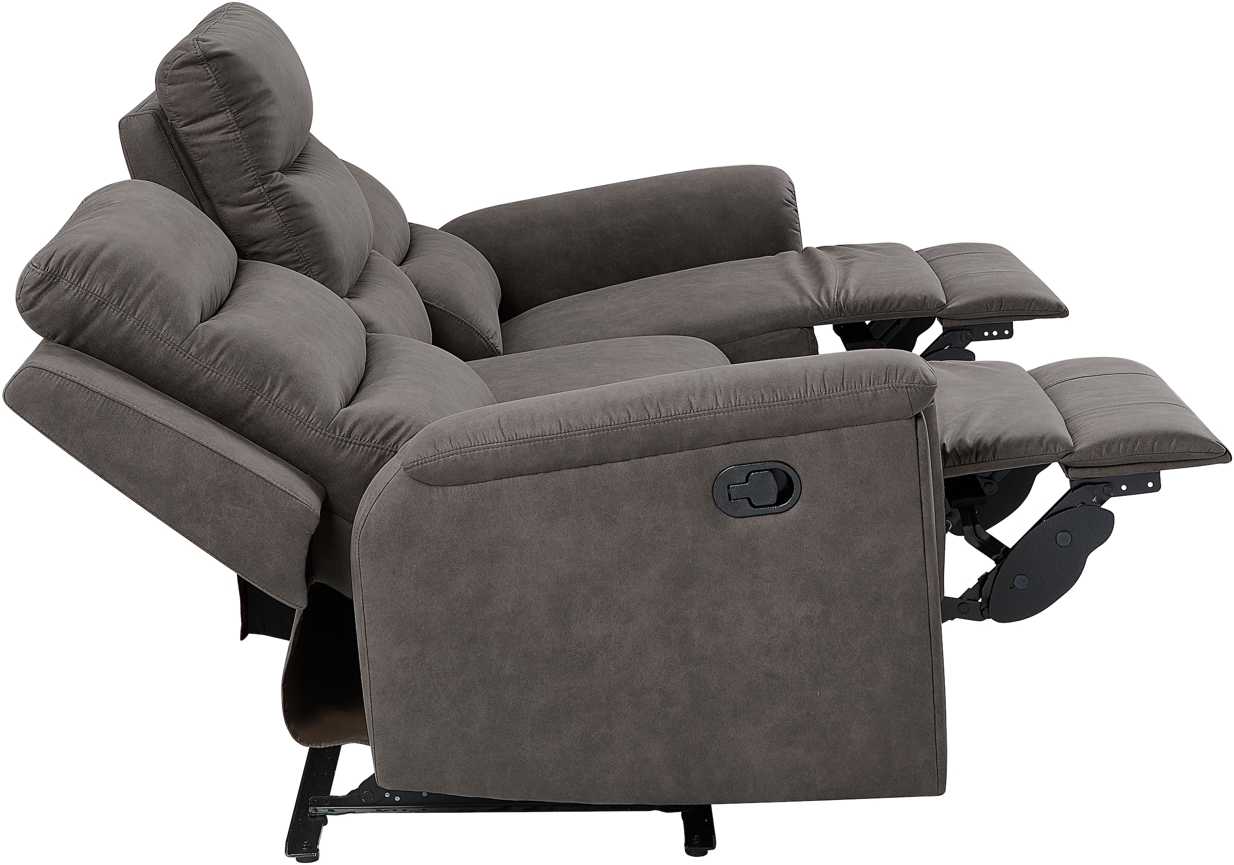 ATLANTIC home collection 3-Sitzer »Cliff mit 2 Relaxfunktionen«, Federkern und Becherhaltern in klappbarer Mittelkonsole