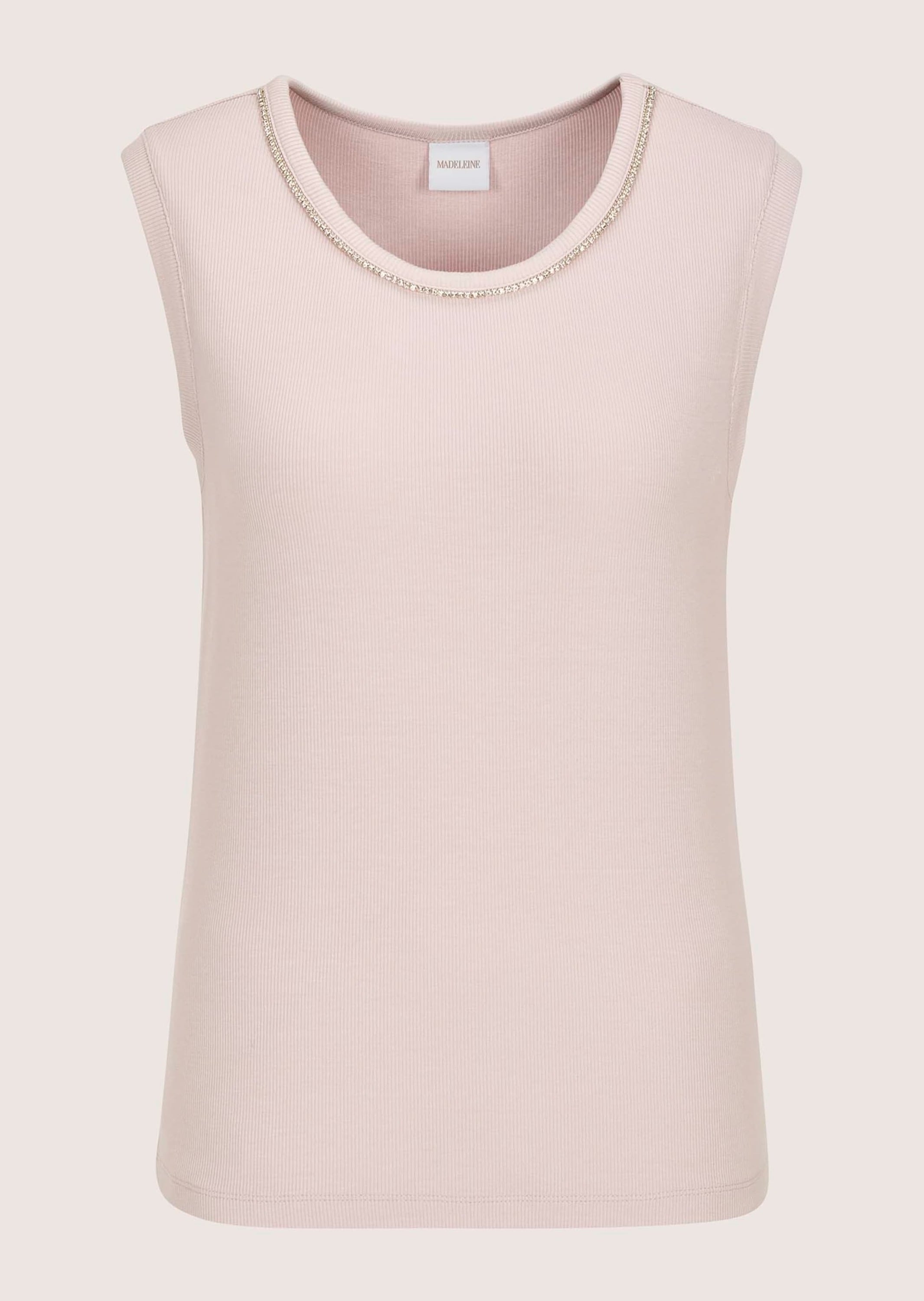 MADELEINE "Top Elegantes Kurzarm Sommeroberteil mit Strass" Strassband