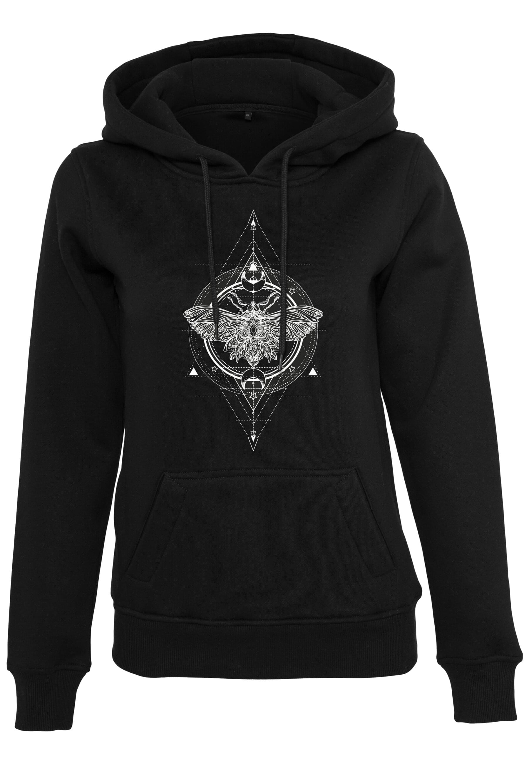 MisterTee Rundhalspullover "MisterTee Damen Ladies Moth Hoody" 1 Stk. günstig online kaufen