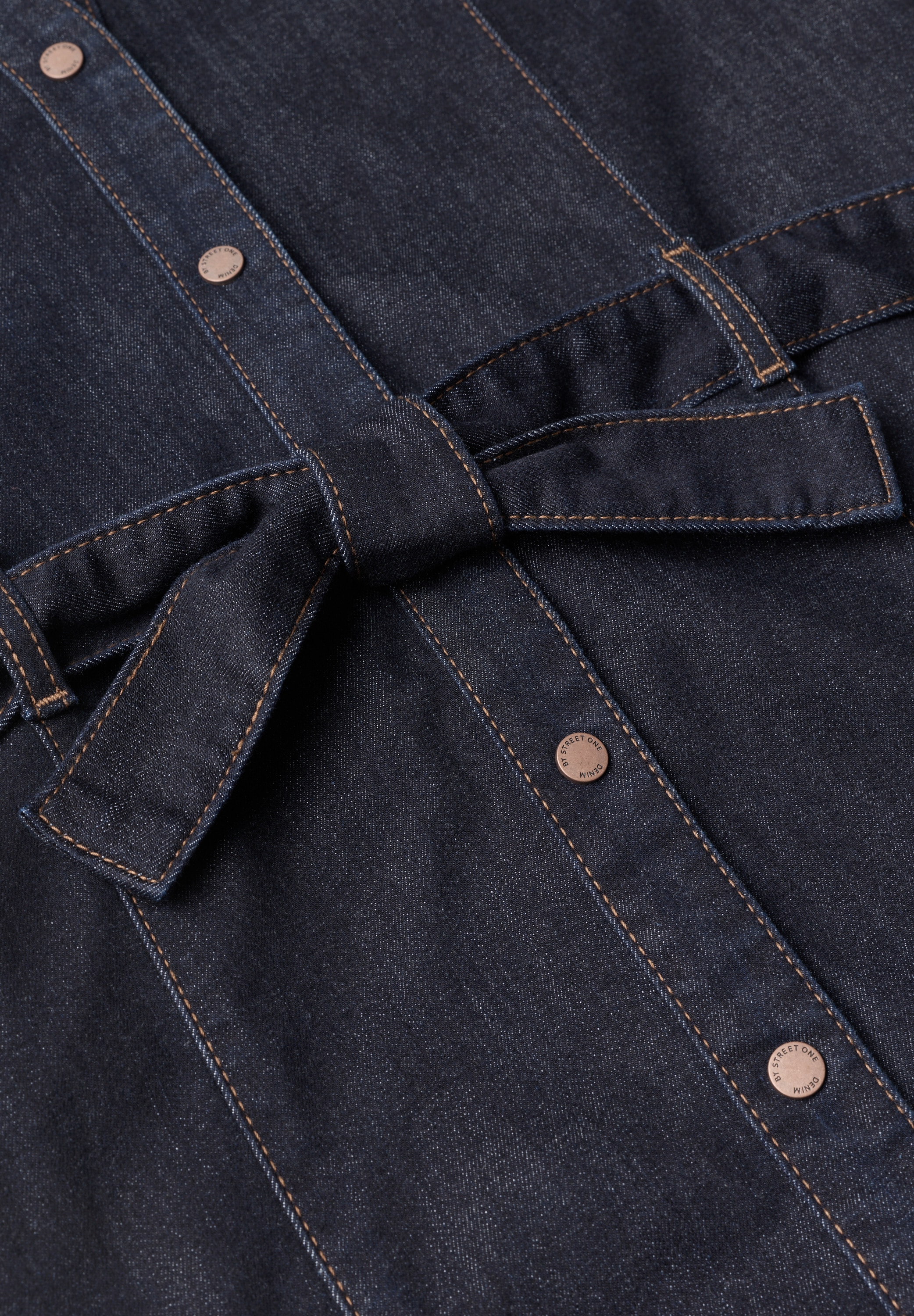 STREET ONE Jeanskleid Ohne Taschen mit Knopfleiste