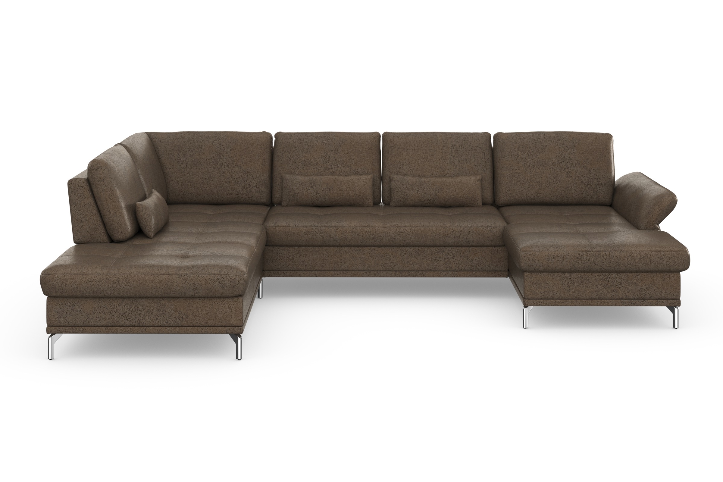 Home affaire Wohnlandschaft "Palm Beach U-Form" Federkern, mit Sitztiefenve günstig online kaufen