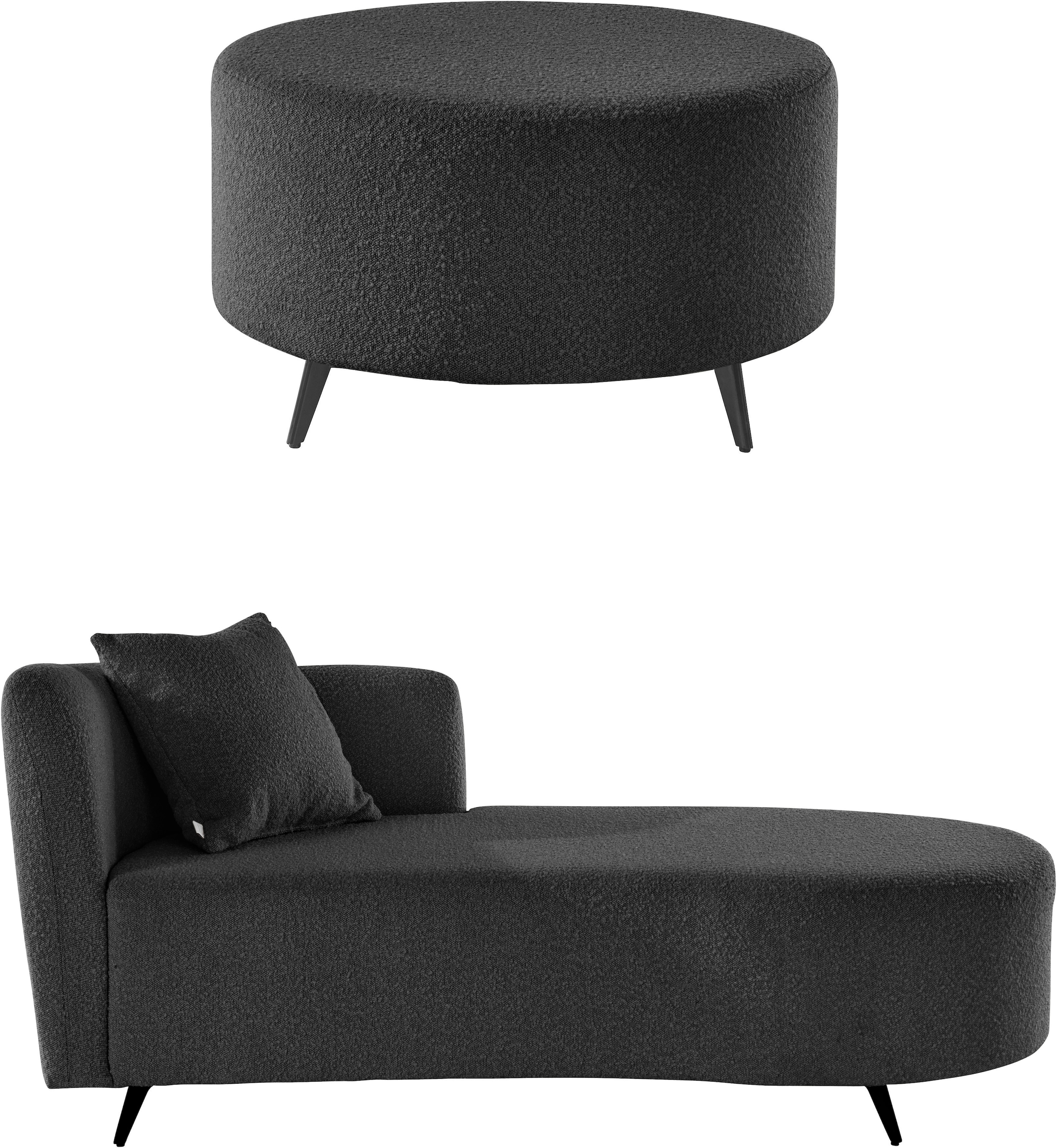 Home affaire Recamiere "Hulby" wahlweise mit und ohne Hocker und Armlehne l günstig online kaufen