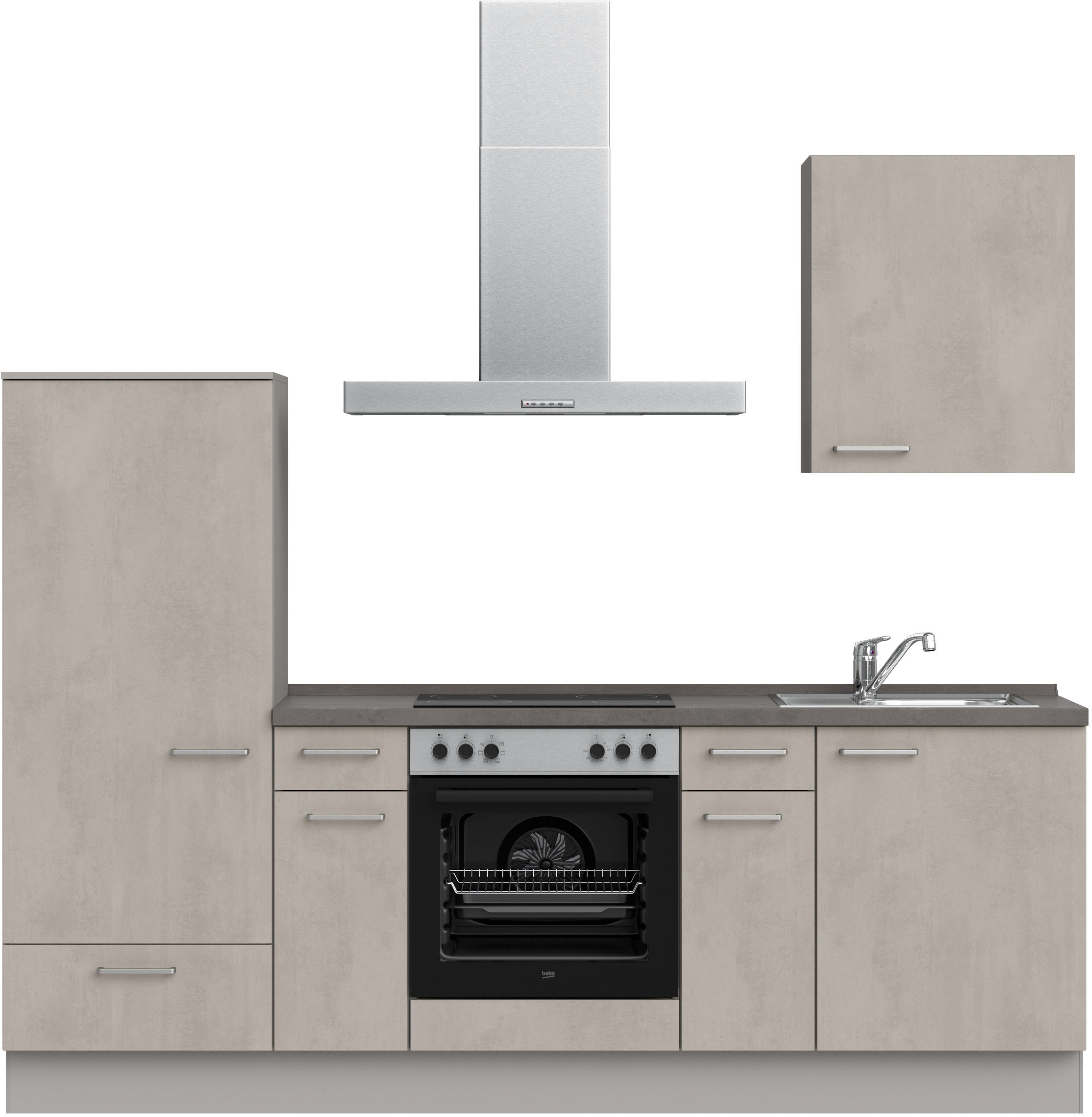 nobilia 1100000002199 ""Riva I", NEU: individuell anpassbar mit gratis Profi-Beratung" vormontiert, Breite 240 cm, Ausrichtung wählbar, wahlw. mit E-Geräten