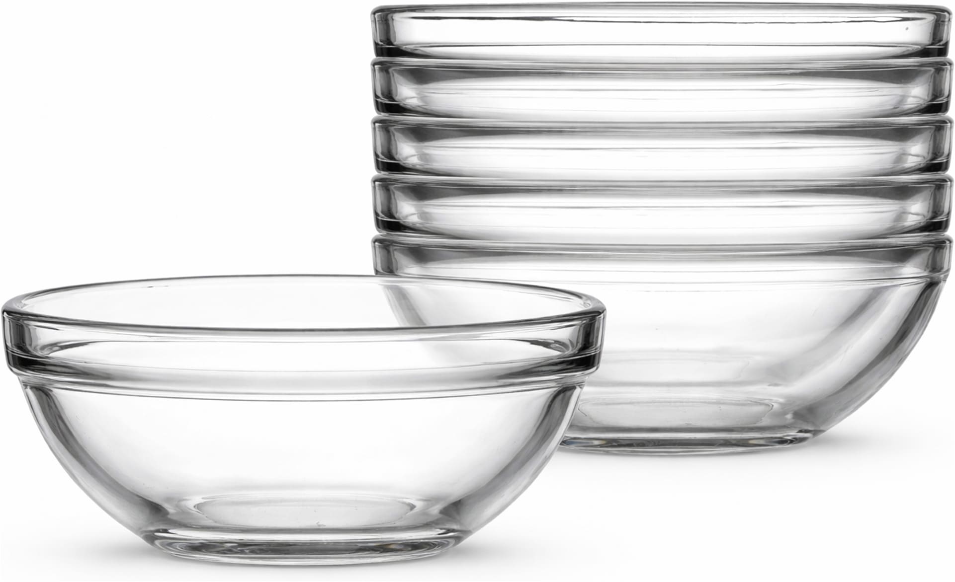 van Well Schale "Chefs, 6 Stück" 6 aus Glas stapelbar, spülmaschinen- und mikrowellengeeignet