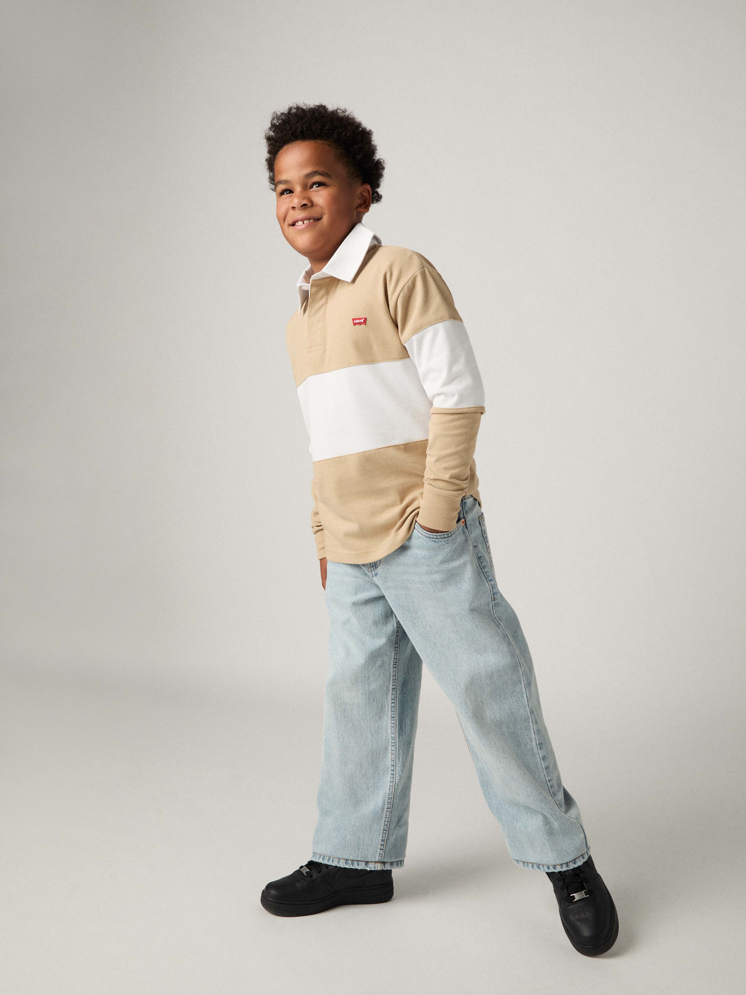 Levi's® Kids Langarmshirt »LVB TIMELESS RUGBY POLO« for Boys, mit Polokragen und Colorblocking