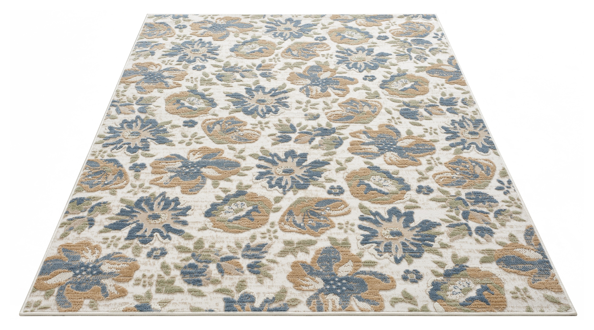 OTTO home »Ellodie, Hoch-Tief-Struktur« rechteckig 7 mm Höhe Blumen, Floral, bunt, Wohnzimmer, Schlafzimmer, Esszimmer