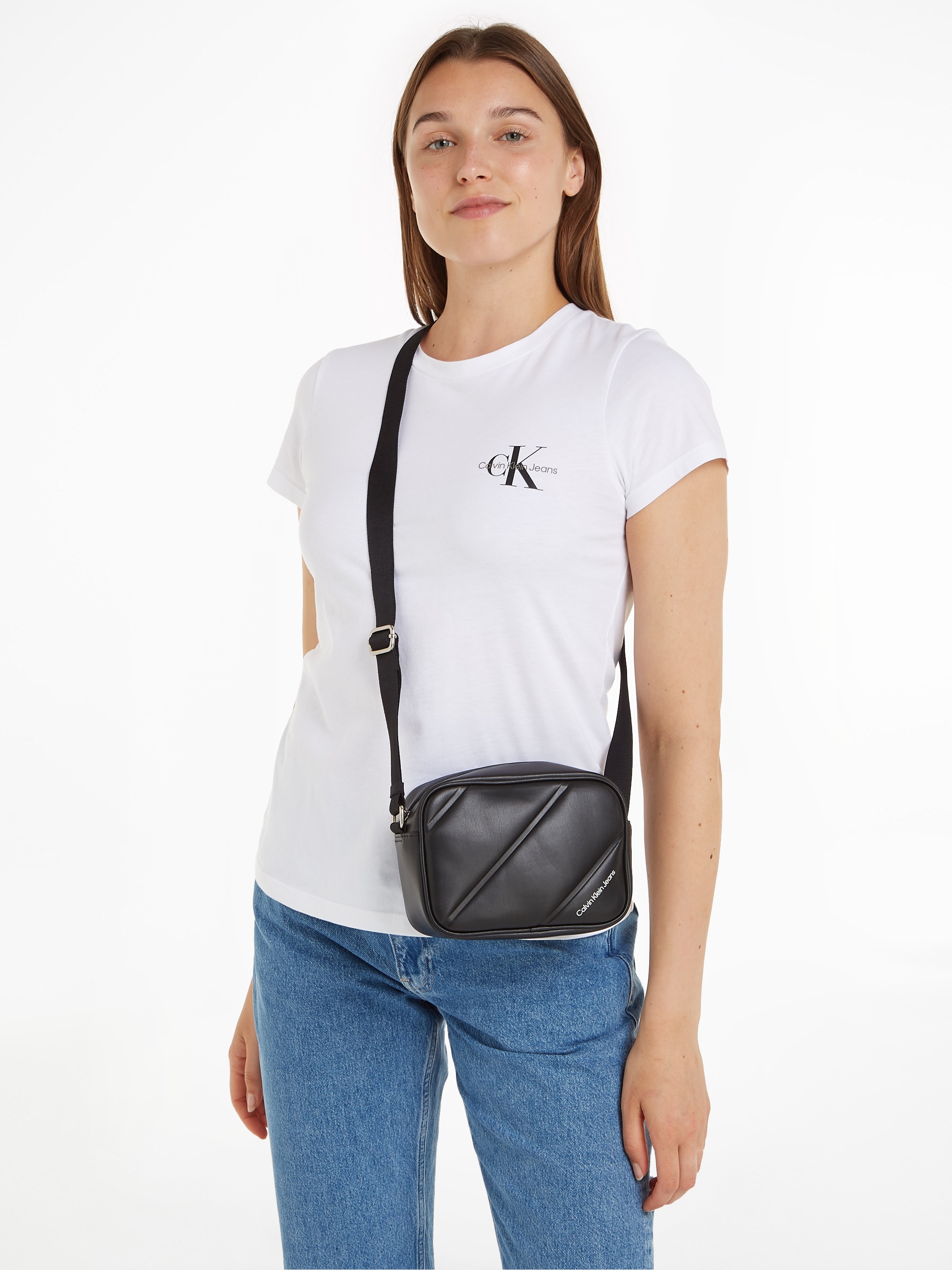 Calvin Klein Jeans Mini Bag »QUILTED CAMERABAG18«, Handtasche Damen Tasche Damen Schultertasche